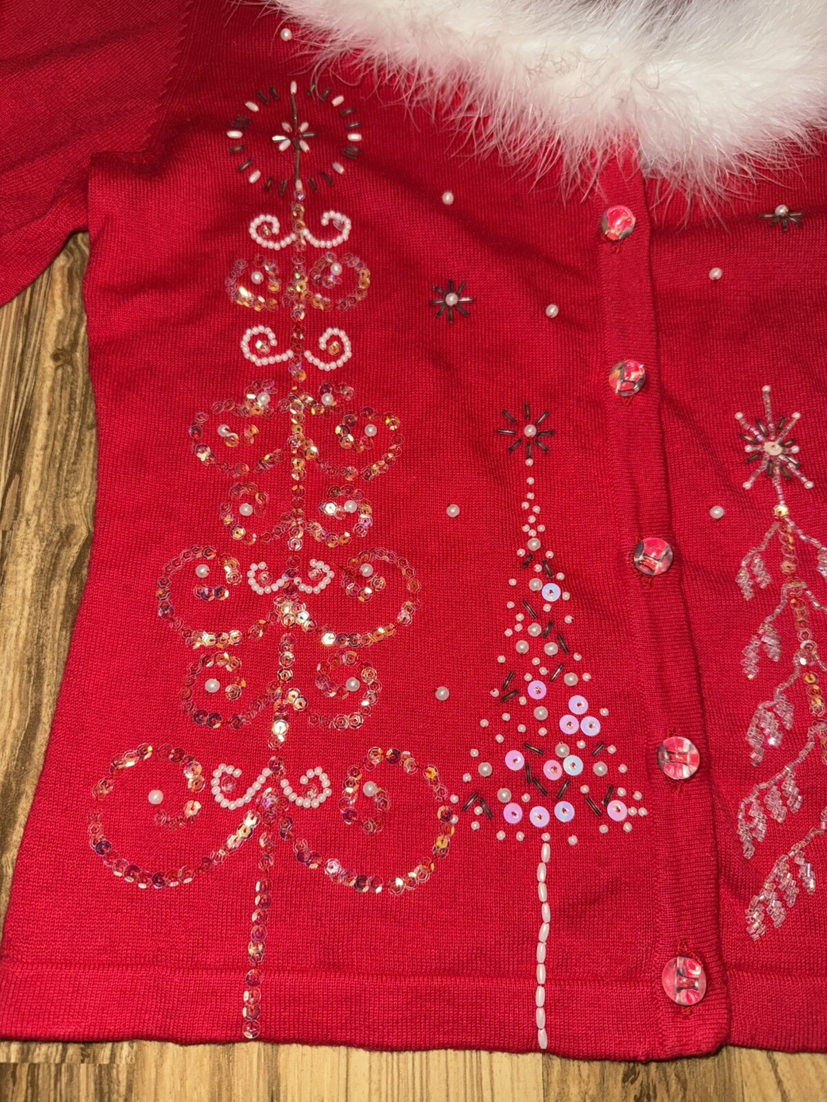 Jack B Quick Christmas Sweater Vintage Sexy Mrs Clause Santa Mohair Petite Small