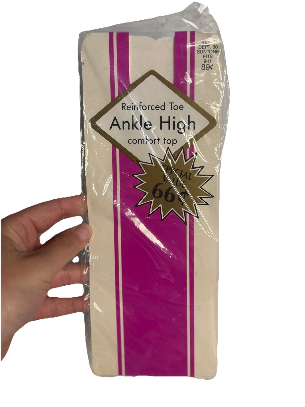 VTG Ankle High Reinforced Toe Stockings One Size Fits All Shoe 9-11 – NIP NOS