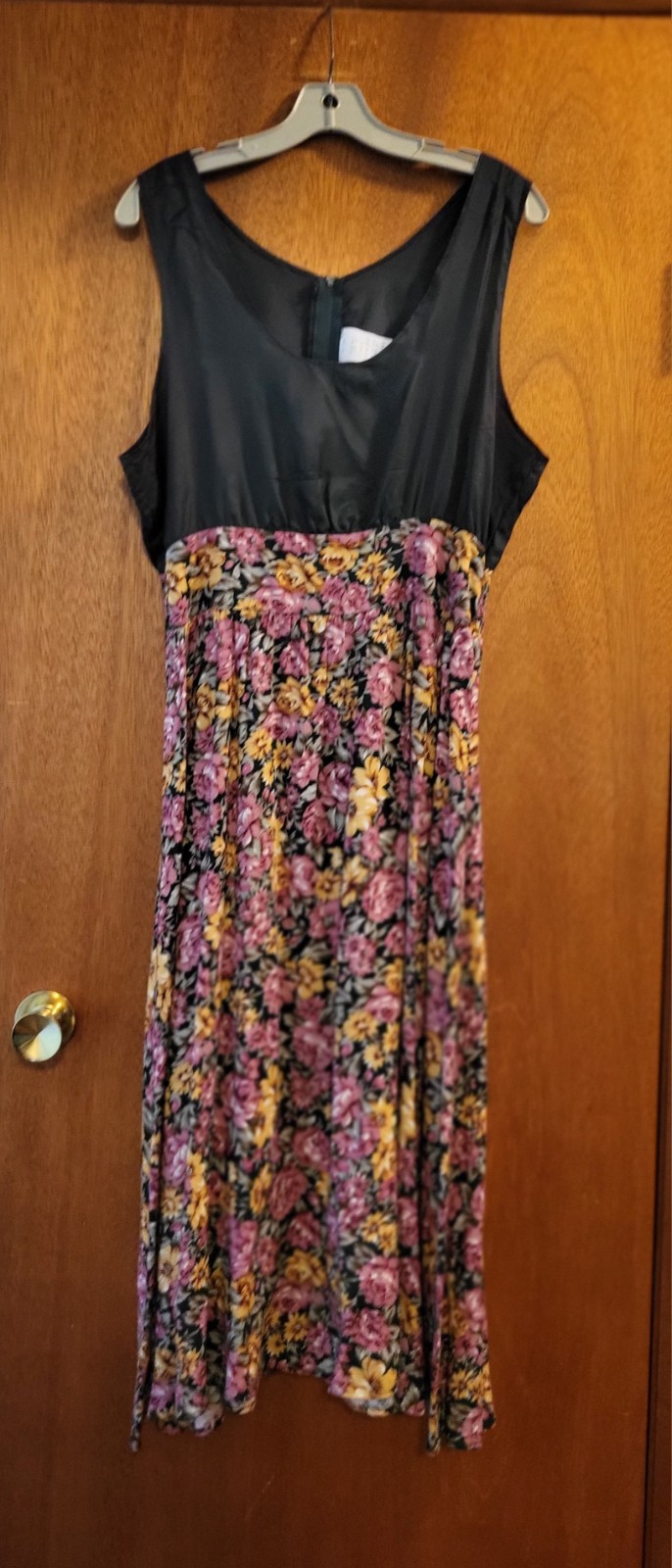 VTG Miss Dorby Lace Collar Cottage Core Prairie Floral 2 Pcs Dress Women’s Sz 18