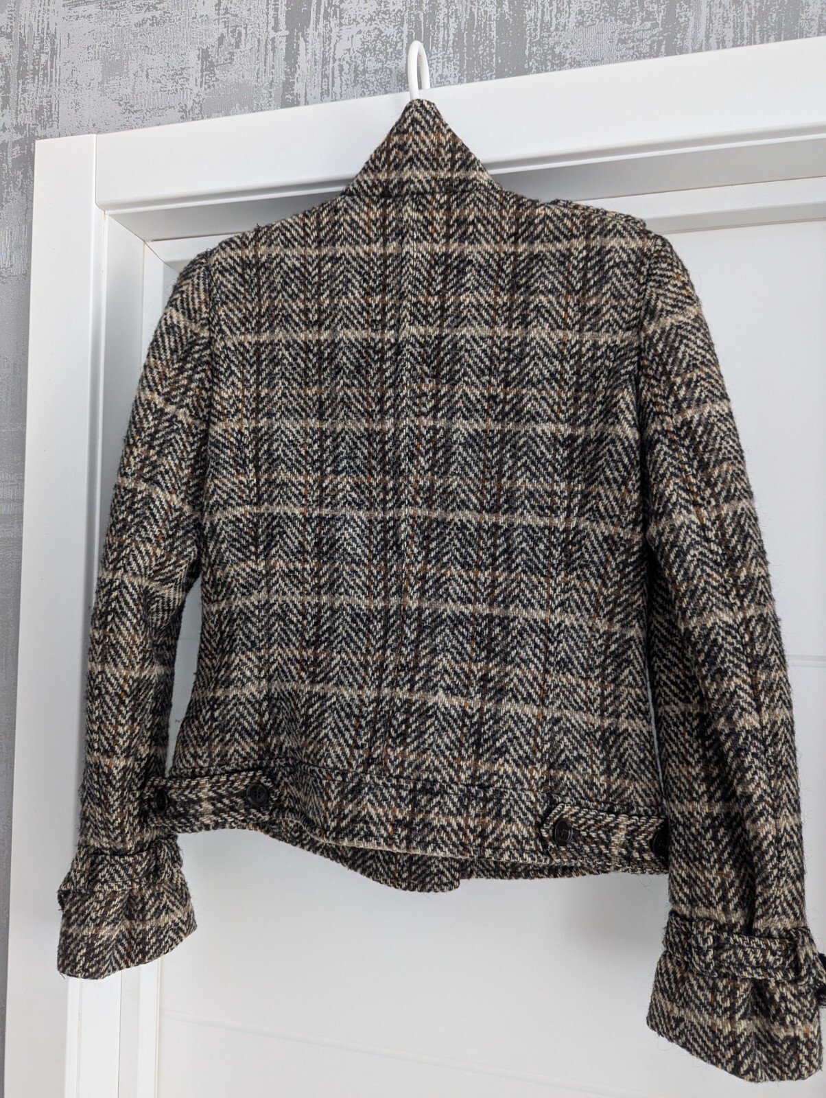 Dolce & Gabbana Wool Mohair Alpaca Short Coat Collar Double-Breasted Jacket 40 S