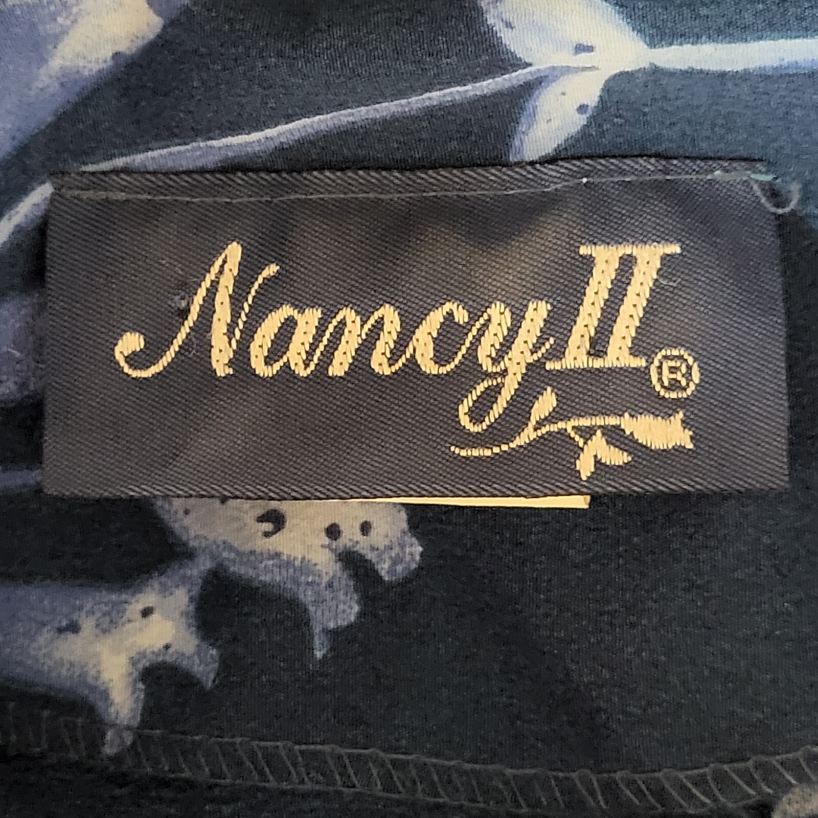 Nancy II Ladies Beautiful Blue Floral Pleated Skirt Dress with Belt – Size 20P