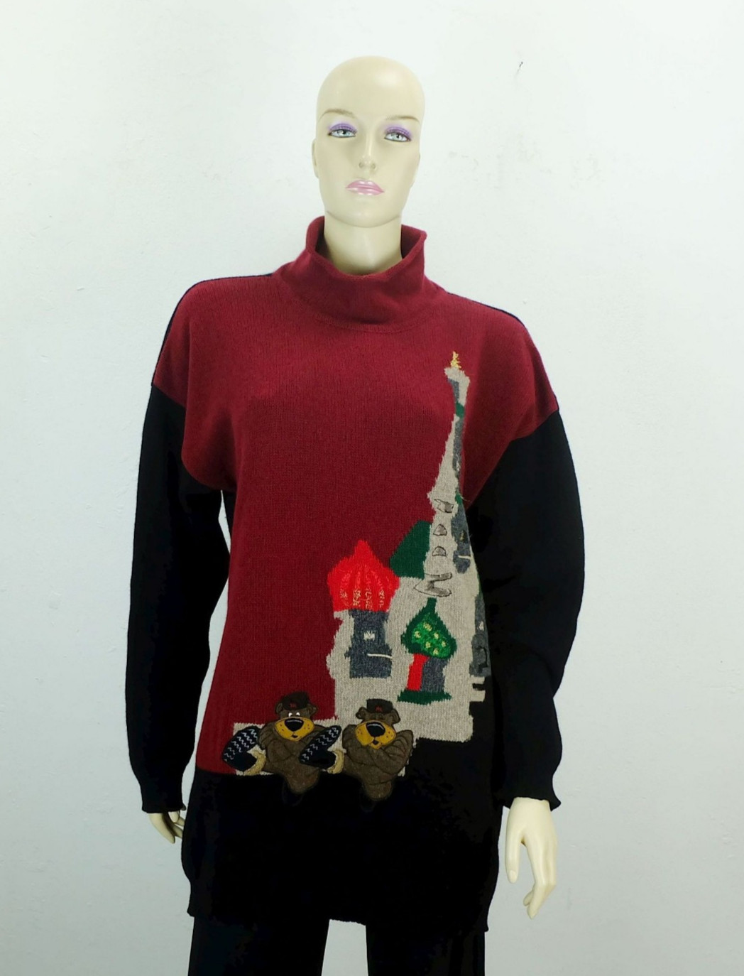 iceberg jumper 90s size L wool angora motif jumper made in italy