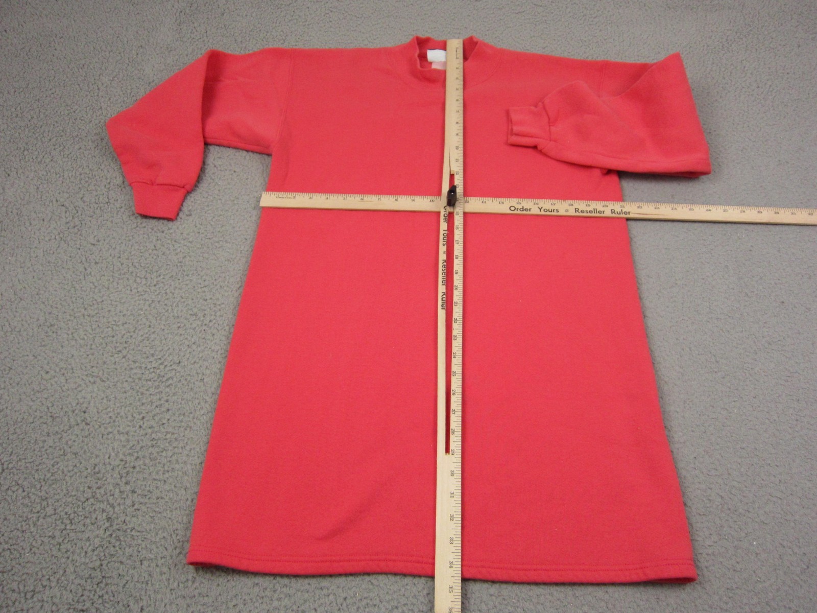Vintage Lee Sturdy Sweats Sweatshirt Dress Womens OS One Size Red Fleece