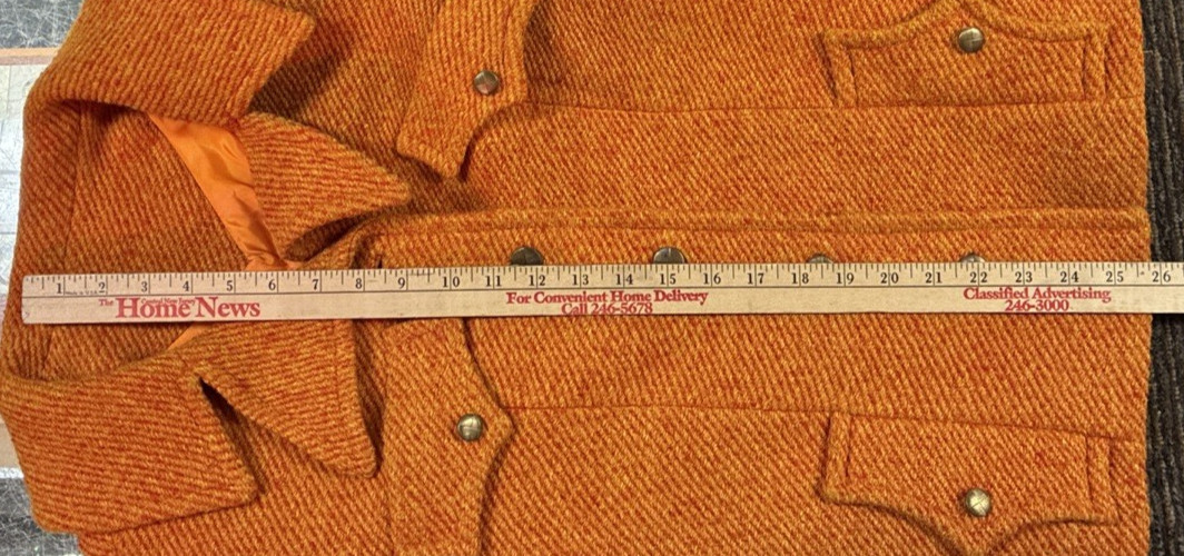 VTG 1960s Peck & Peck Fifth Avenue Orange Wool Jacket Skirt Suit – Union label
