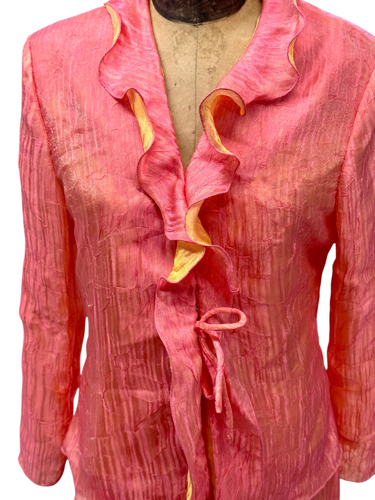 Vintage Teatro Dei Sogni By Beppe Bondi Summer Pink Skirt Suit Sz 10