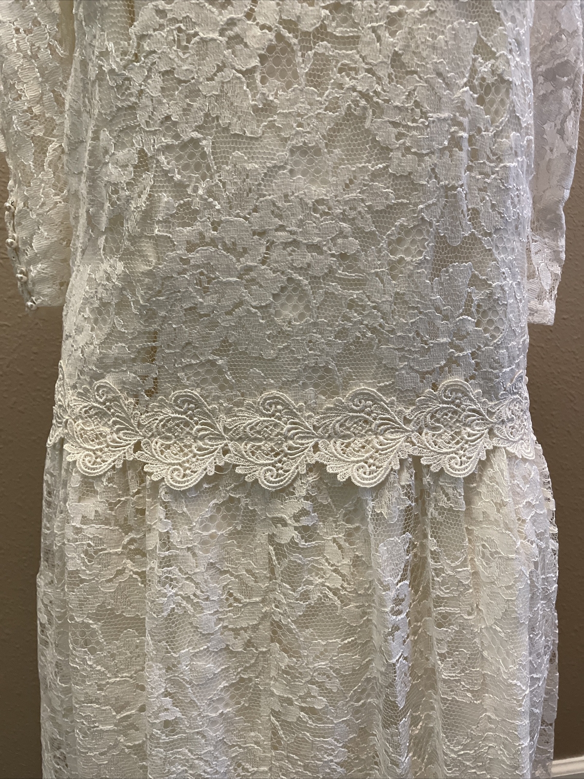 Wedding Gown Cachet by Bari Protas Ivory Lace Size 3/4
