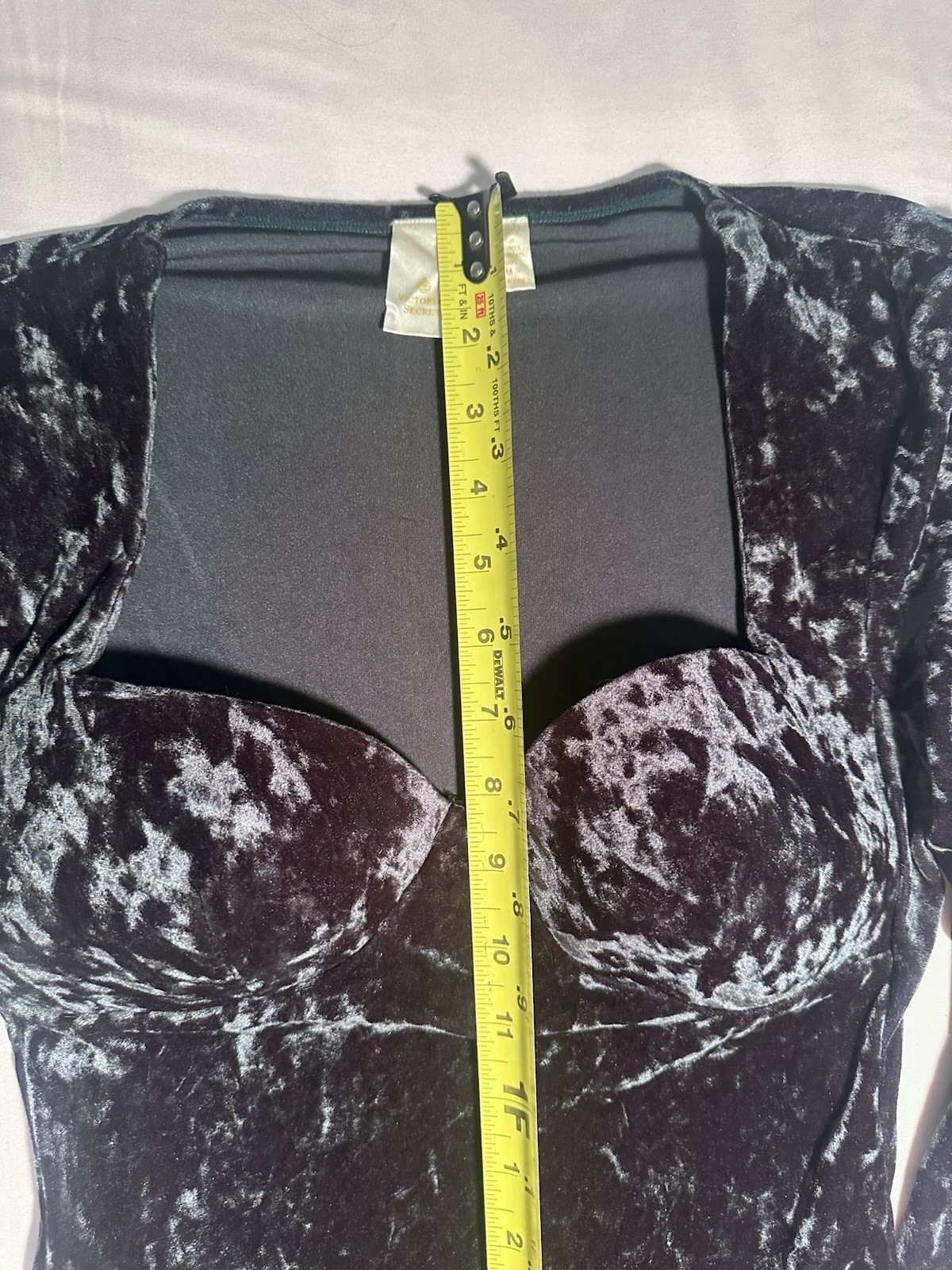 Vintage Victoria’s Secret Emerald Green Crushed Velvet Bodysuit Y2K