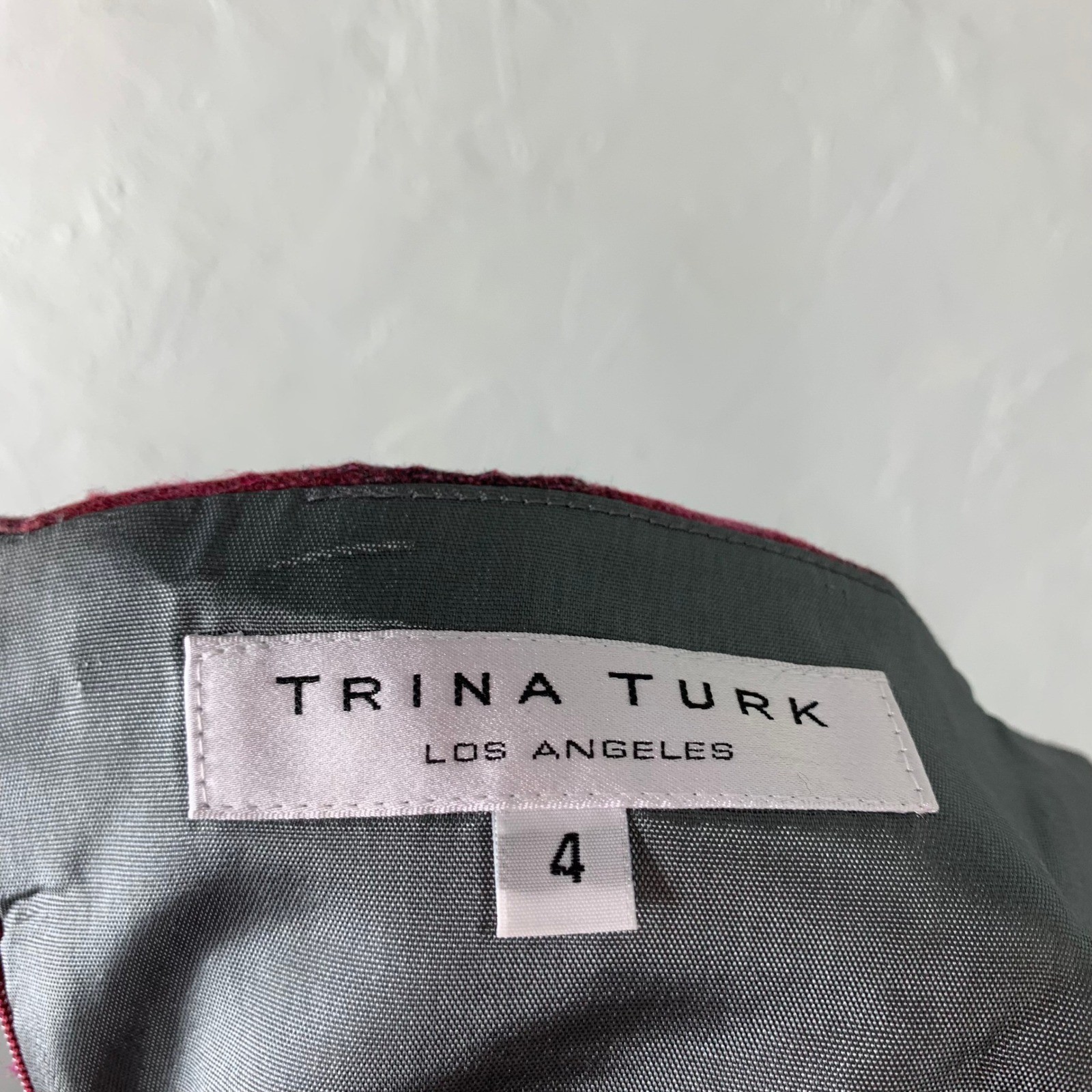 Trina Tuck Shirt 4 Plaid Wool Tube Top Women’s Bow Strapless Party I4-27