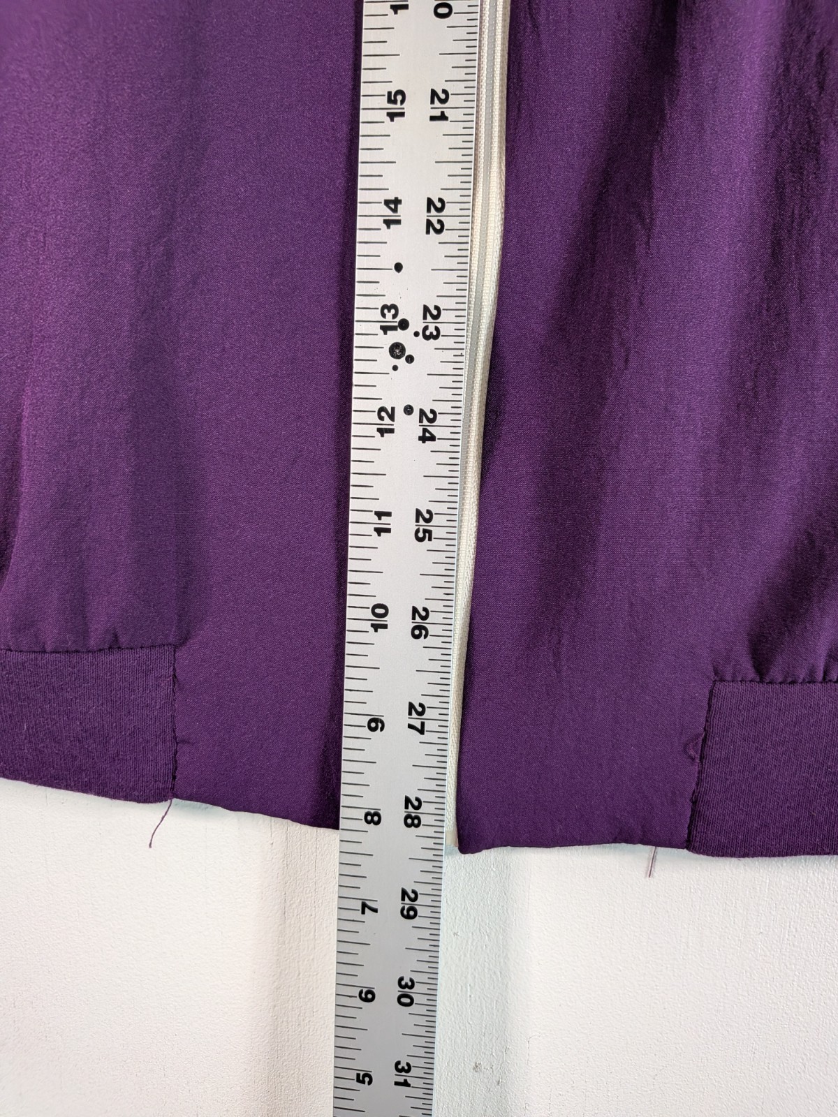 Vintage 90s Windbreaker Jacket Purple Western Scarf Print Zip Medium Teal Silky
