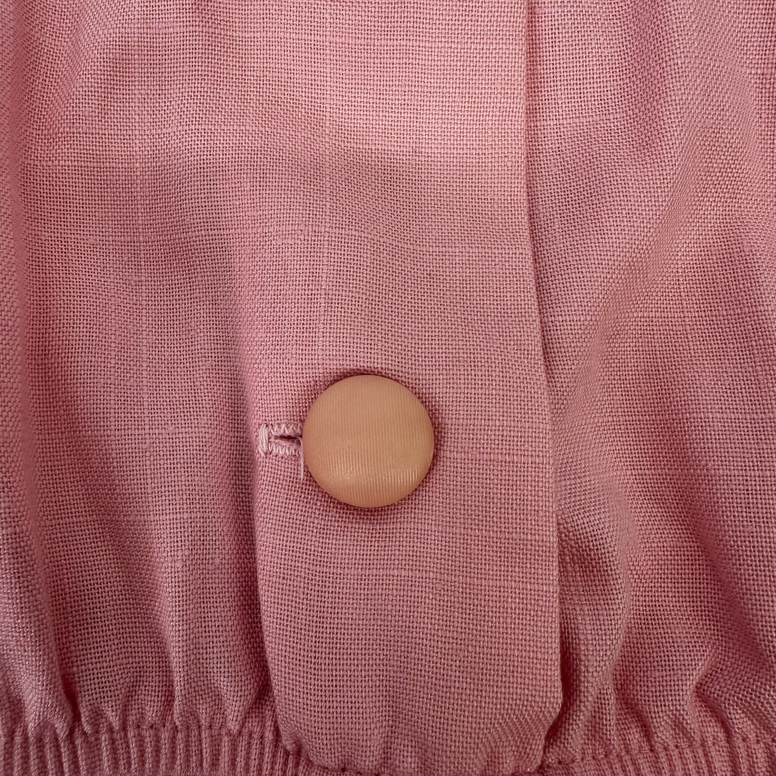 VTG Leslie Fay Womans Pink Shirt DressUSA Belted Pockets Cottagecore 90s 14 READ