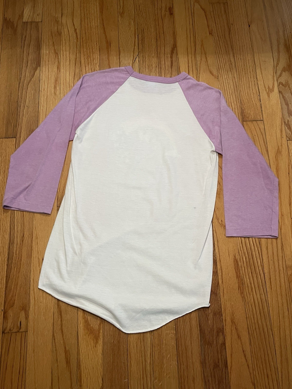 80s Women’s Pink Ragland Rainbow and Butterfly’s Shirt Size Medium