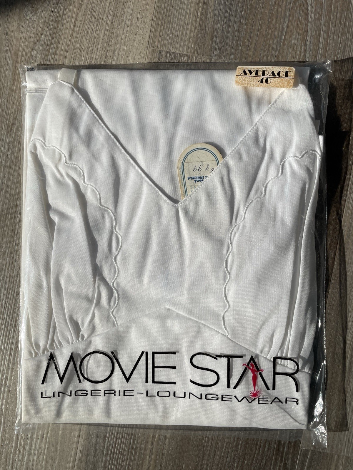 VTG Movie Star Style 1000 Nylon Full Slip Average 40 Ivory NOS In Package