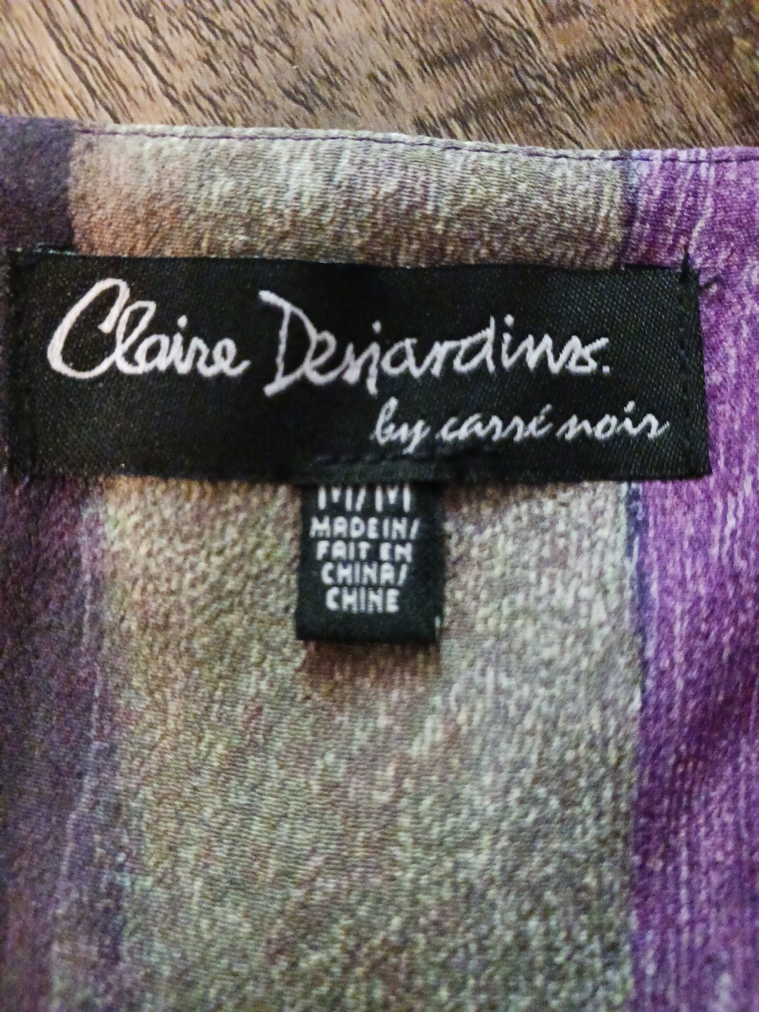 Vtg. Claire Desjardins by Carre Noir Paint Stroked Watercolor Dress Size M