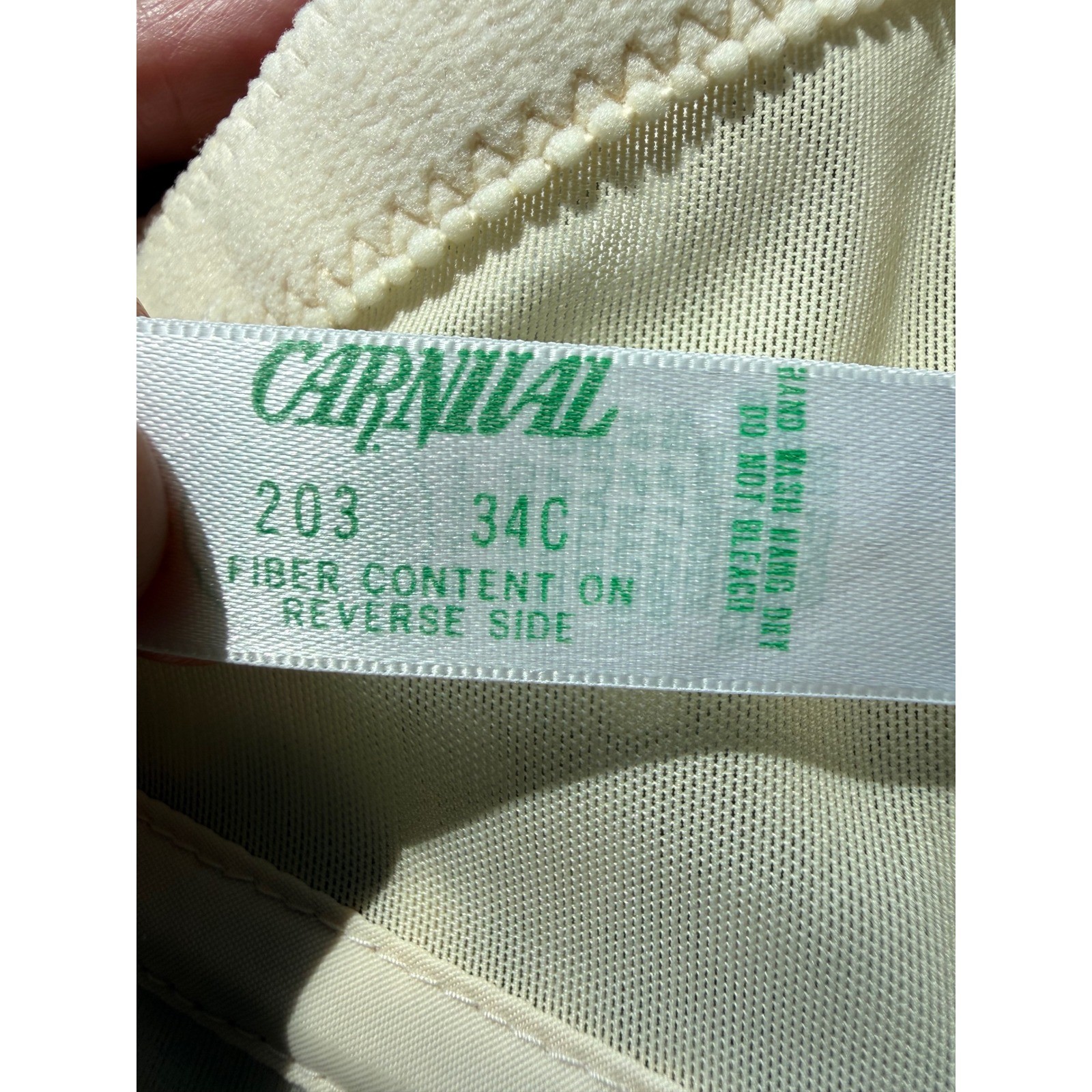 Carnival Vintage Bare-Back Longline Corset Bra 34C Champagne Low Back Bridal 203