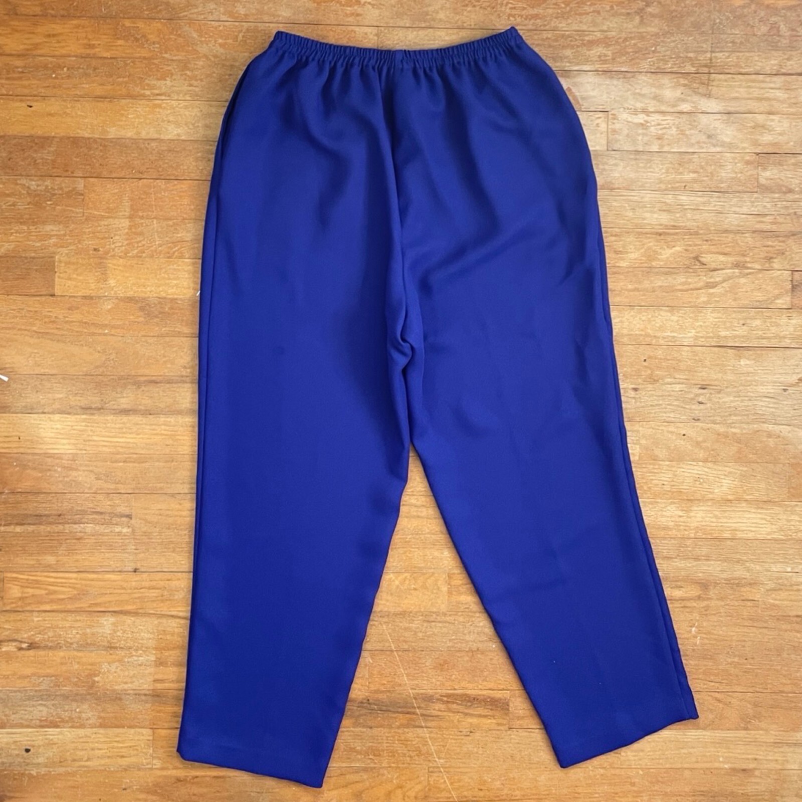 Vintage High Waist Pants Plus Size 1X (18W) 33-37″ Elastic Waist 1990s Purple
