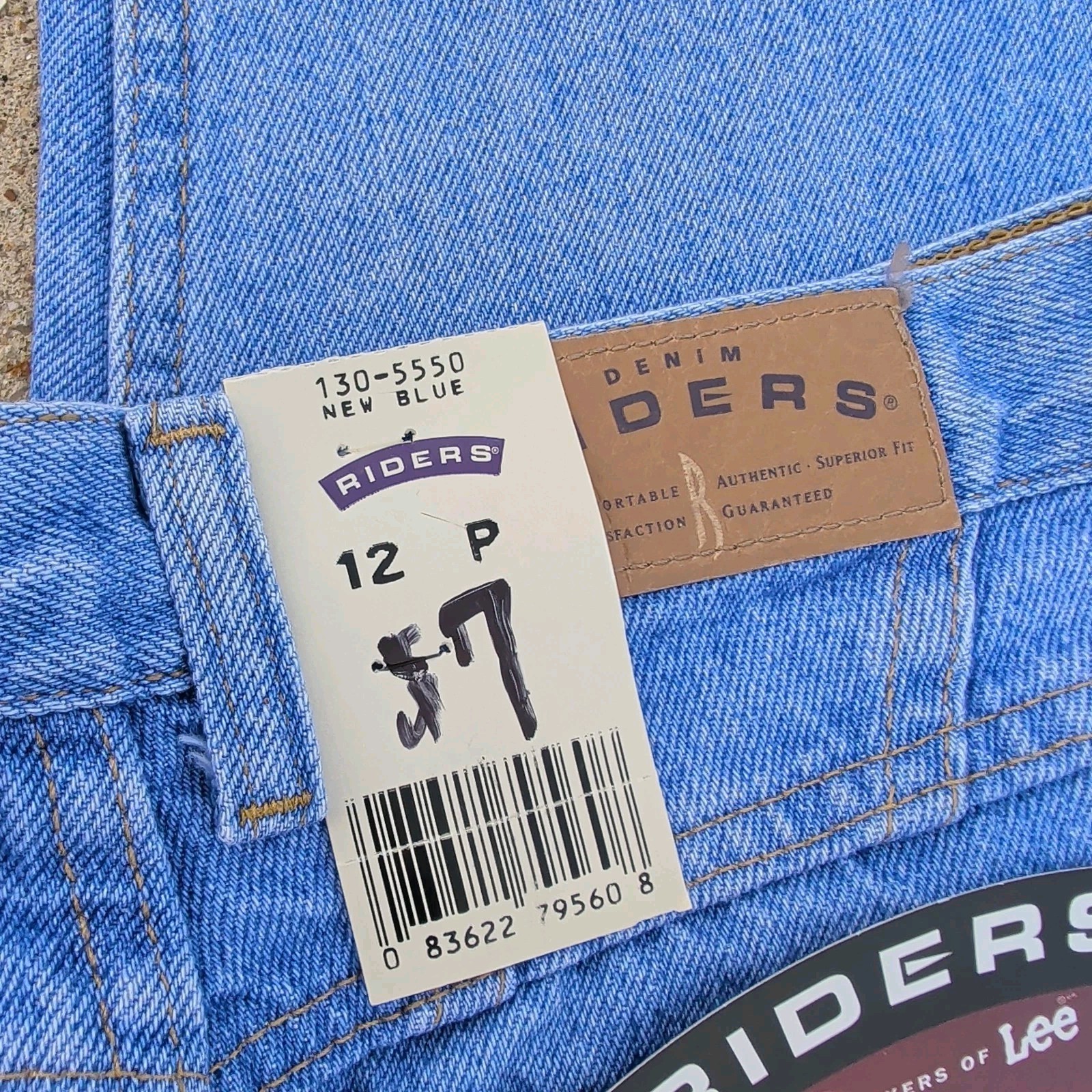 NOS 90s Lee Riders Misses Relaxed Tapered Leg USA Made 12 Petite NWT Deadstock