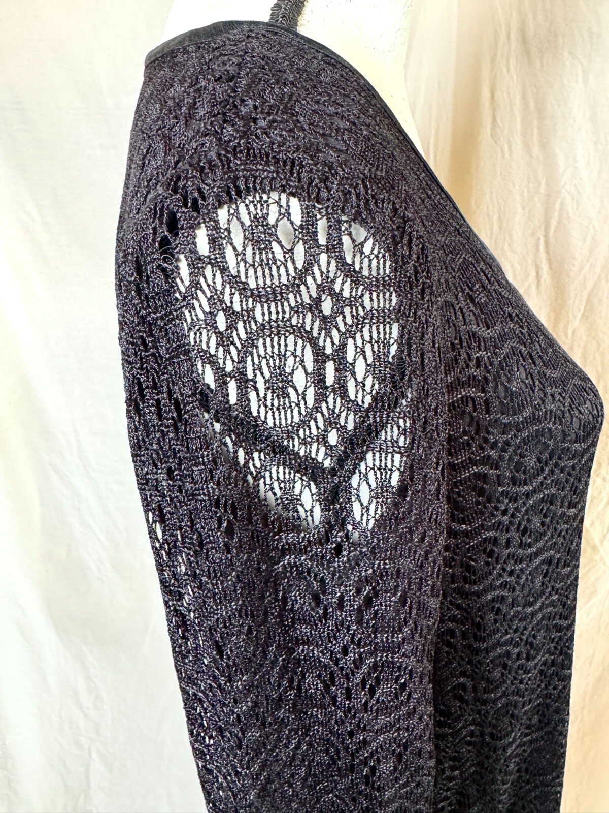 Harlow Vintage Dress Women’s Black Lace Cocktail Sz 12 Long Sleeve Sheath Lined
