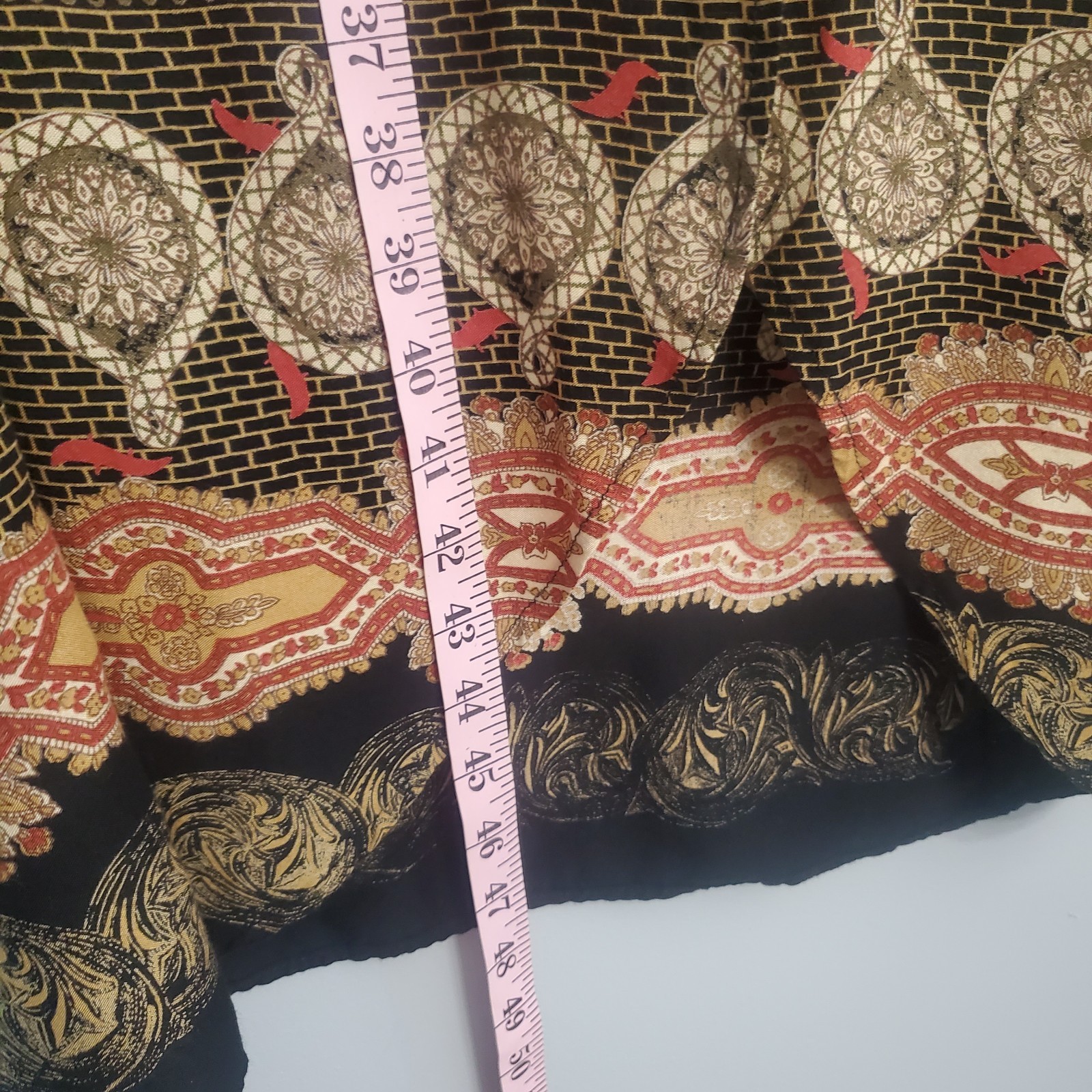 Kensington Square Rare Vintage 80s 90s Black & Brown Button Down Dress USA Sz M
