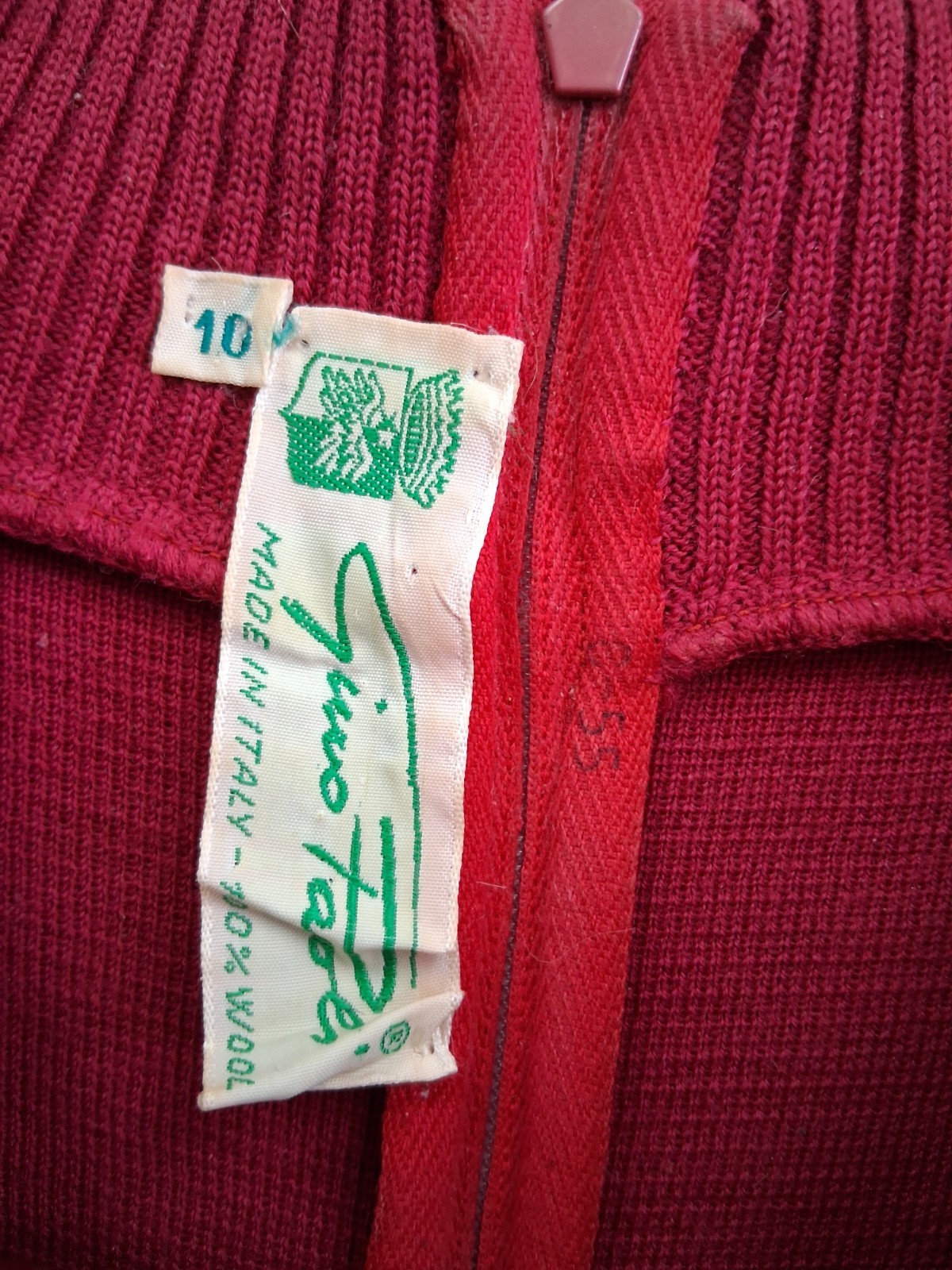 Vintage 60s Mod Dress Cranberry Red Wool Shift Pleated Dress Gino Paoli Italy 10