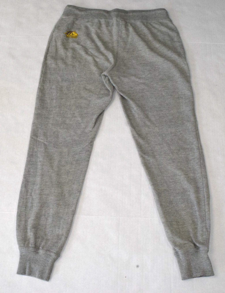Vintage Sweatpants Champion Size S Y2K Gray WNMU Print Left leg Mustangs Patch