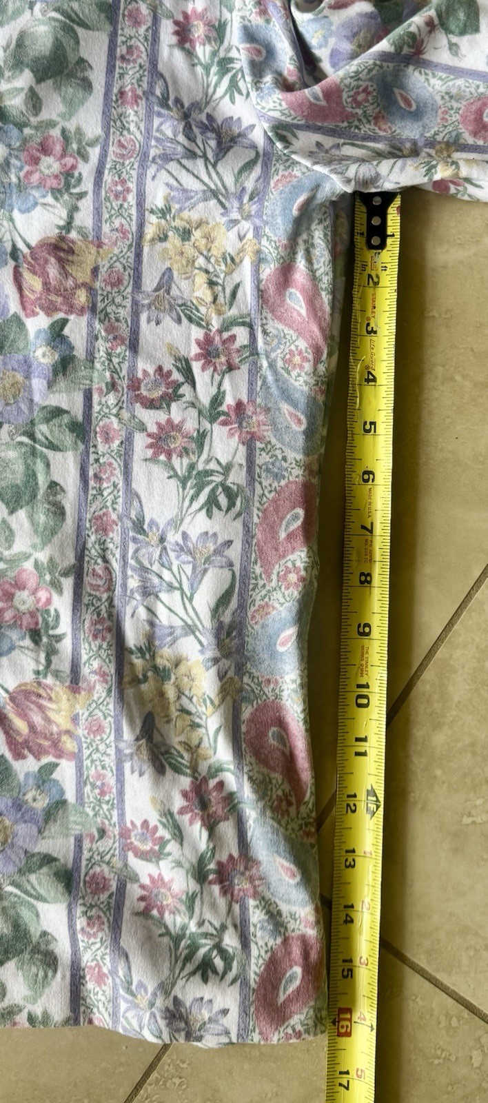 Dress Savvy New York Vintage Short Sleeve Weskit White Pink/Purple Floral 8P