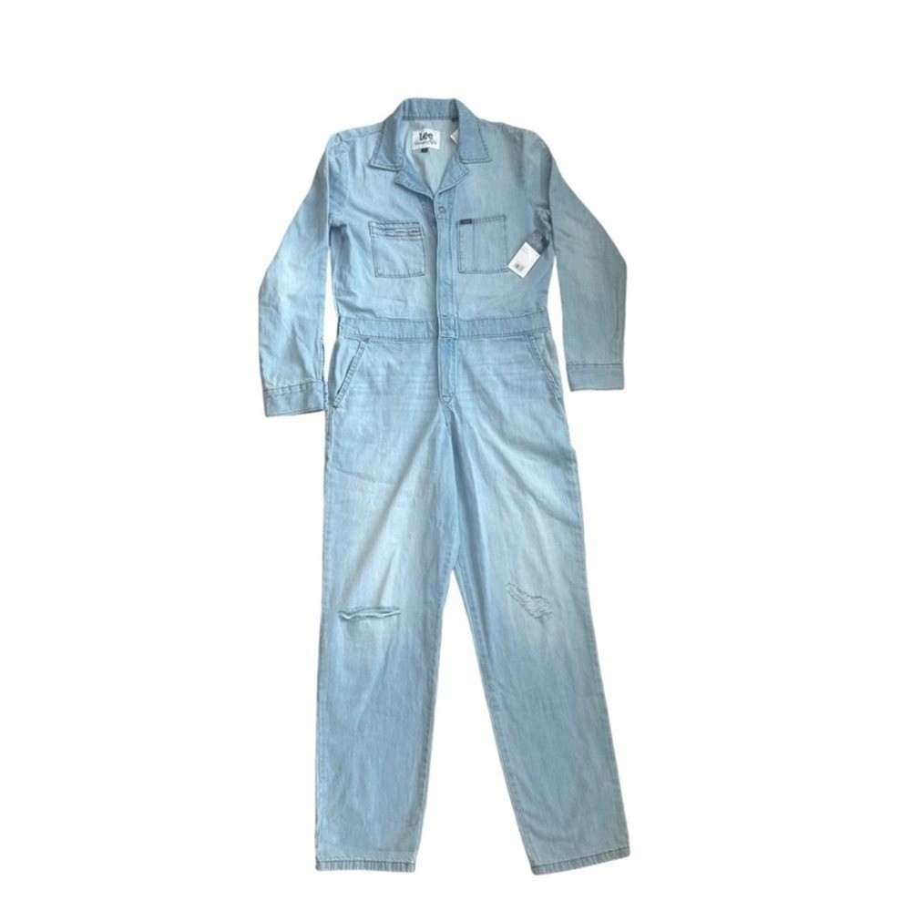 Lee Jeans Women’s Vintage Modern Union-Alls NWT Size S $158 Denim Barely Blue