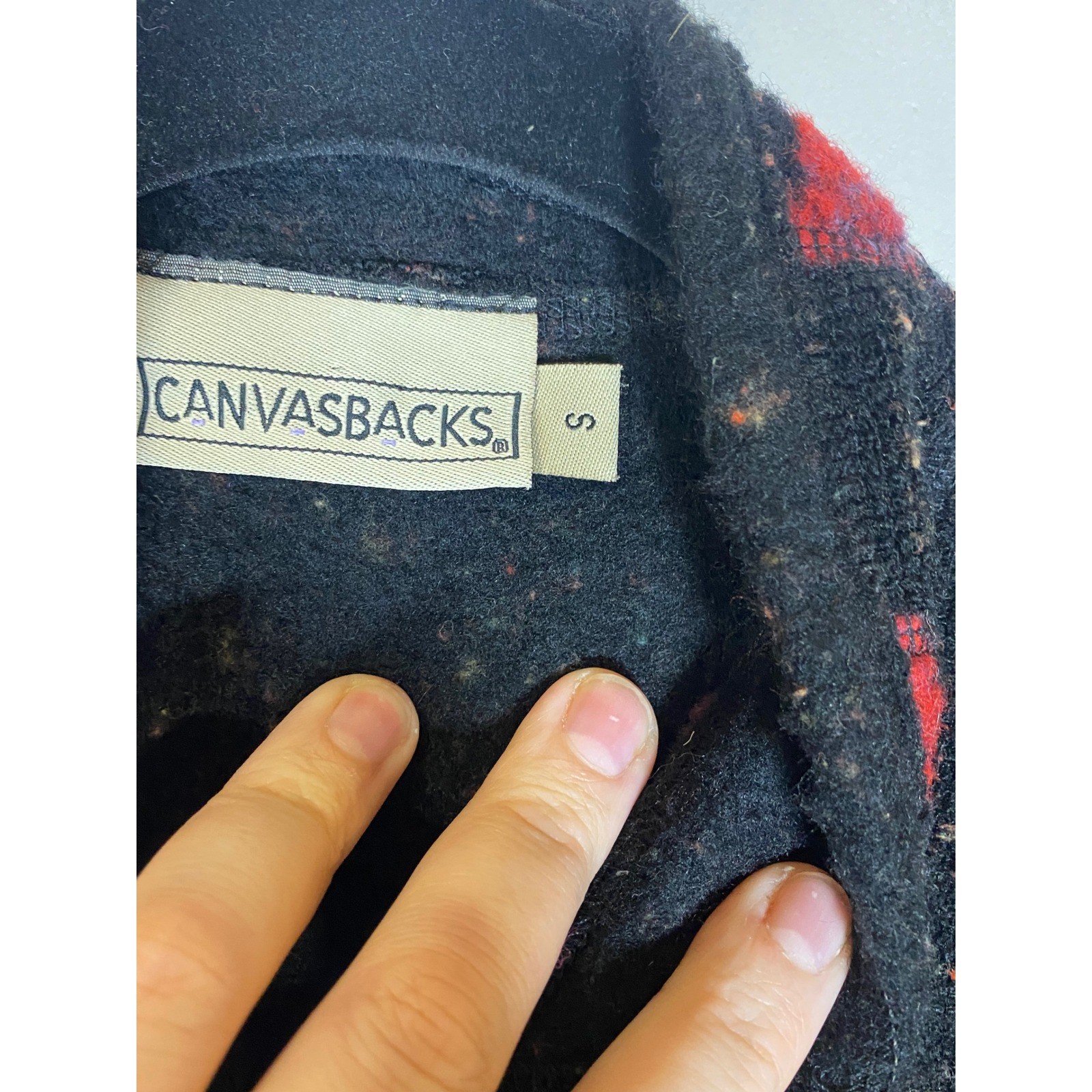 Vintage Canvasbacks Wool Blend Patchwork Art To Wear Flecked Boho Vest S