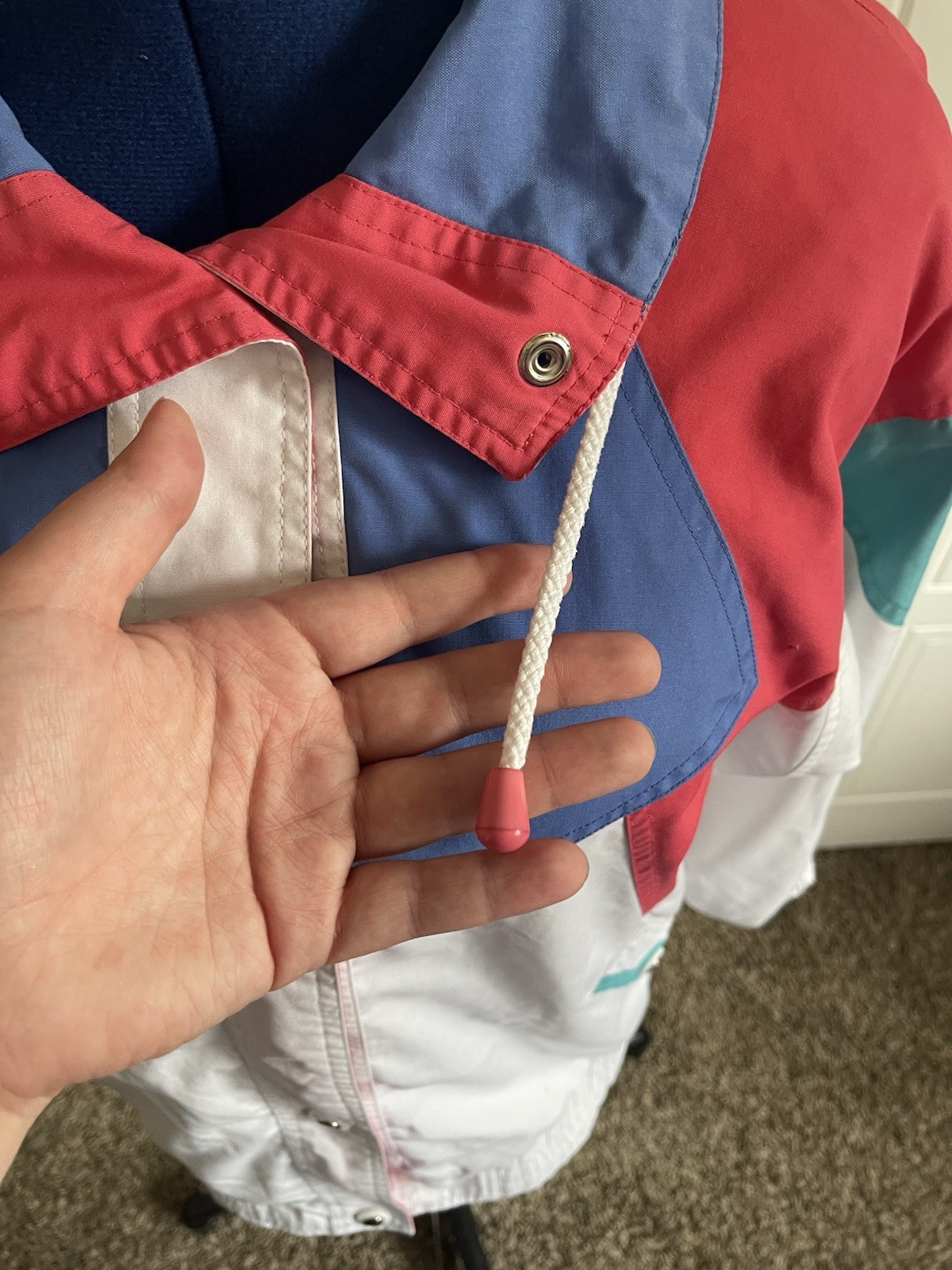 1980s/1990s Izzi Size Med/Large Ski Jacket Multicolor, Colorblock Windbreaker