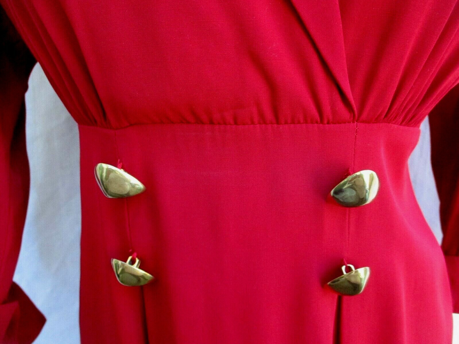 VTG 90’s..DARK RED..RAYON..EMPIRE..SEXY..DRESS..NEW OLD STOCK..sz 4