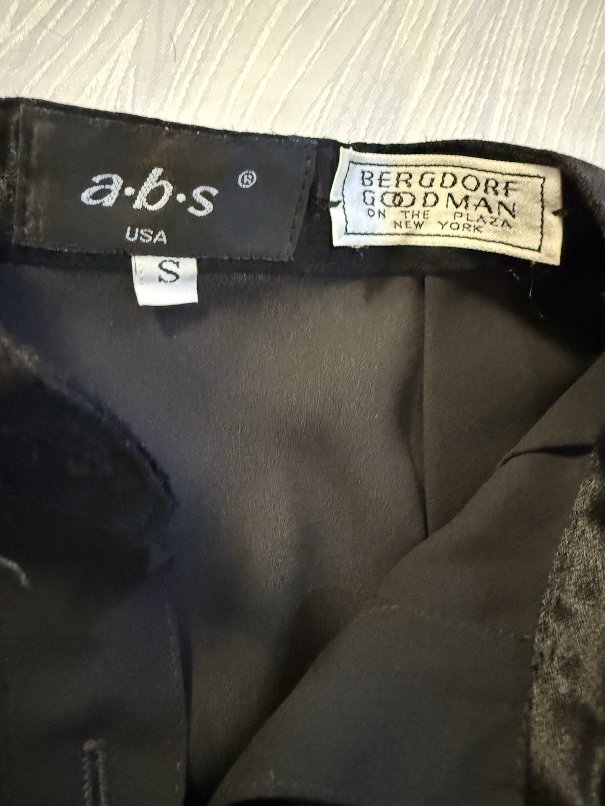 Vintage ABS by Allen Schwartz Black Oversized Tunic Shirt Dress Bergdorf Goodman