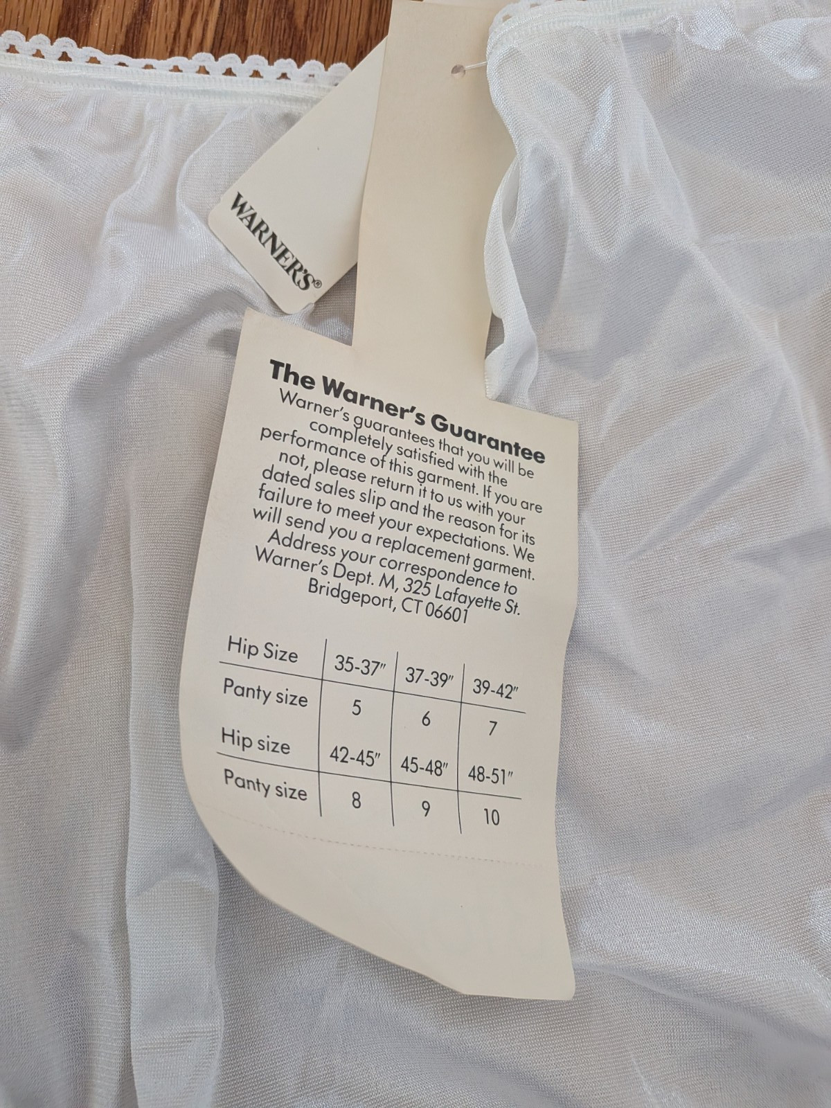 Vintage Warner’s Perfect Measure Nylon Brief panties granny Size 10 white