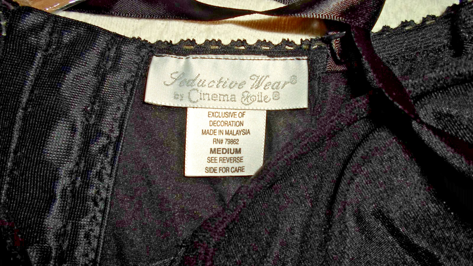 Vintage Seductive Wear By Cinema Etoile Satin & Lace Lingerie Size Med.-NWT