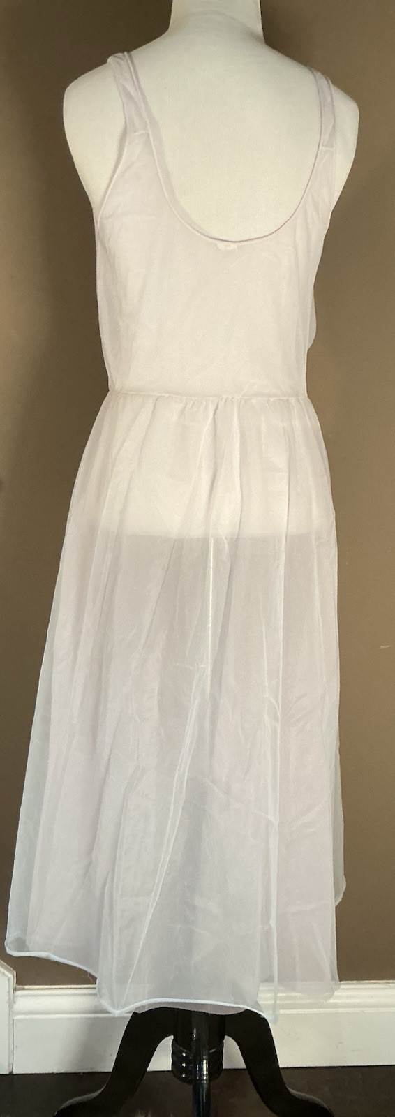 Vintage 60s Pink and Blue Sheer Peignoir Lingerie Robe Gown Set Sz 32
