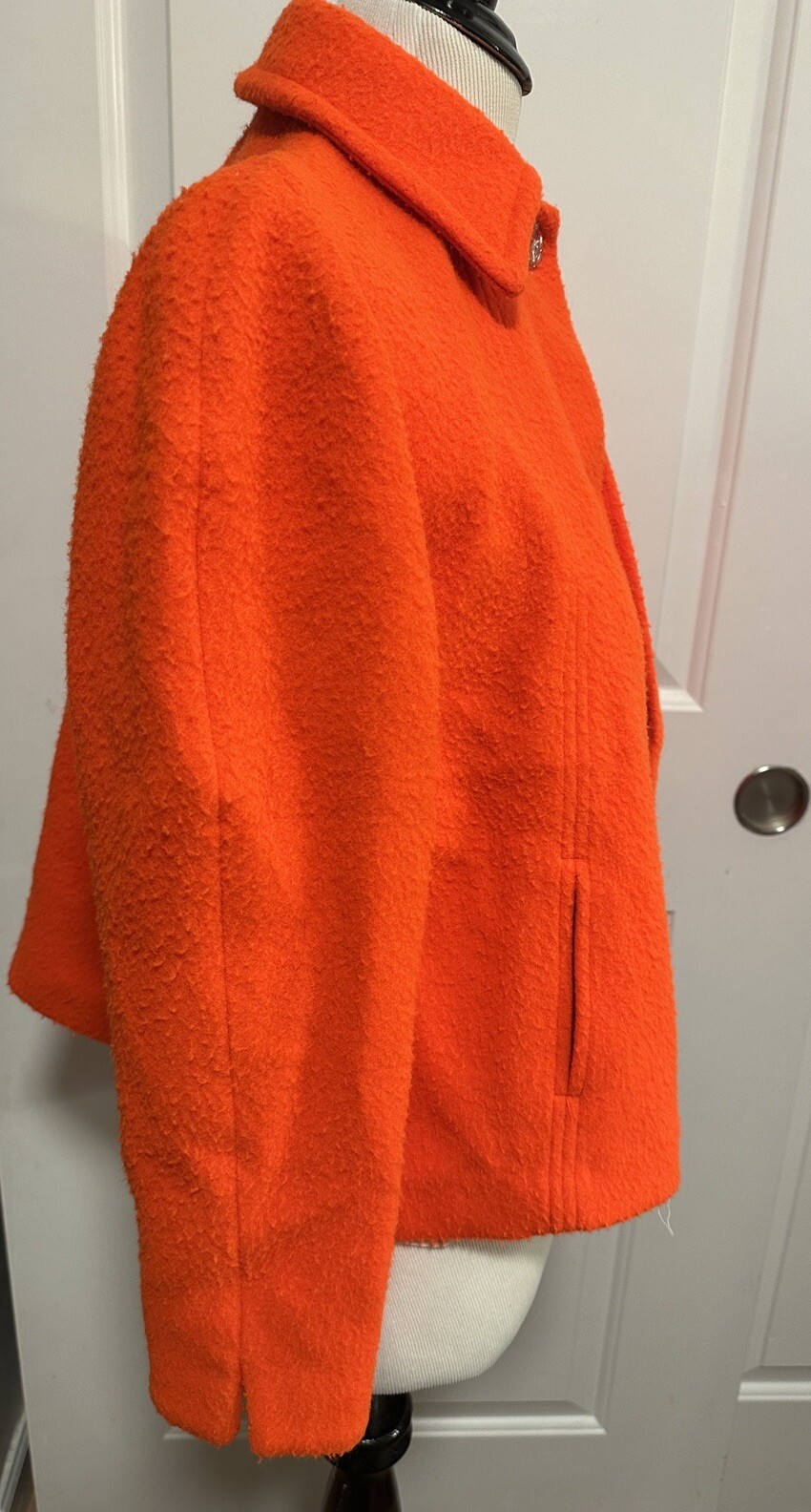Vtg. Dyersburg & Morgan Coral Parka Coat Jacket w/top Button Aeri-Suede Reg. XS
