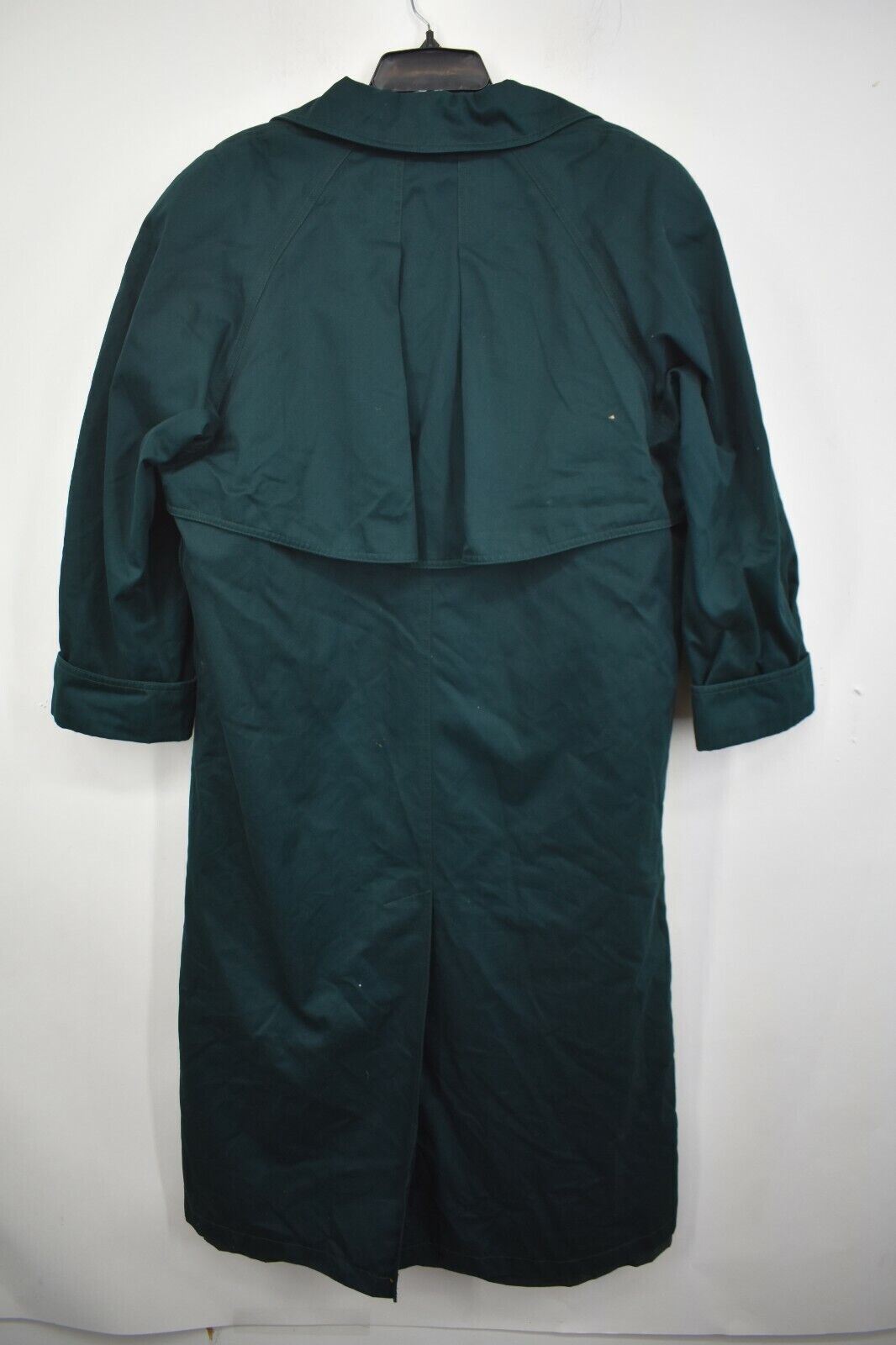 VTG Fleet Street Women Green Button Front Collared Long Fold Cuff Winter Coat 12