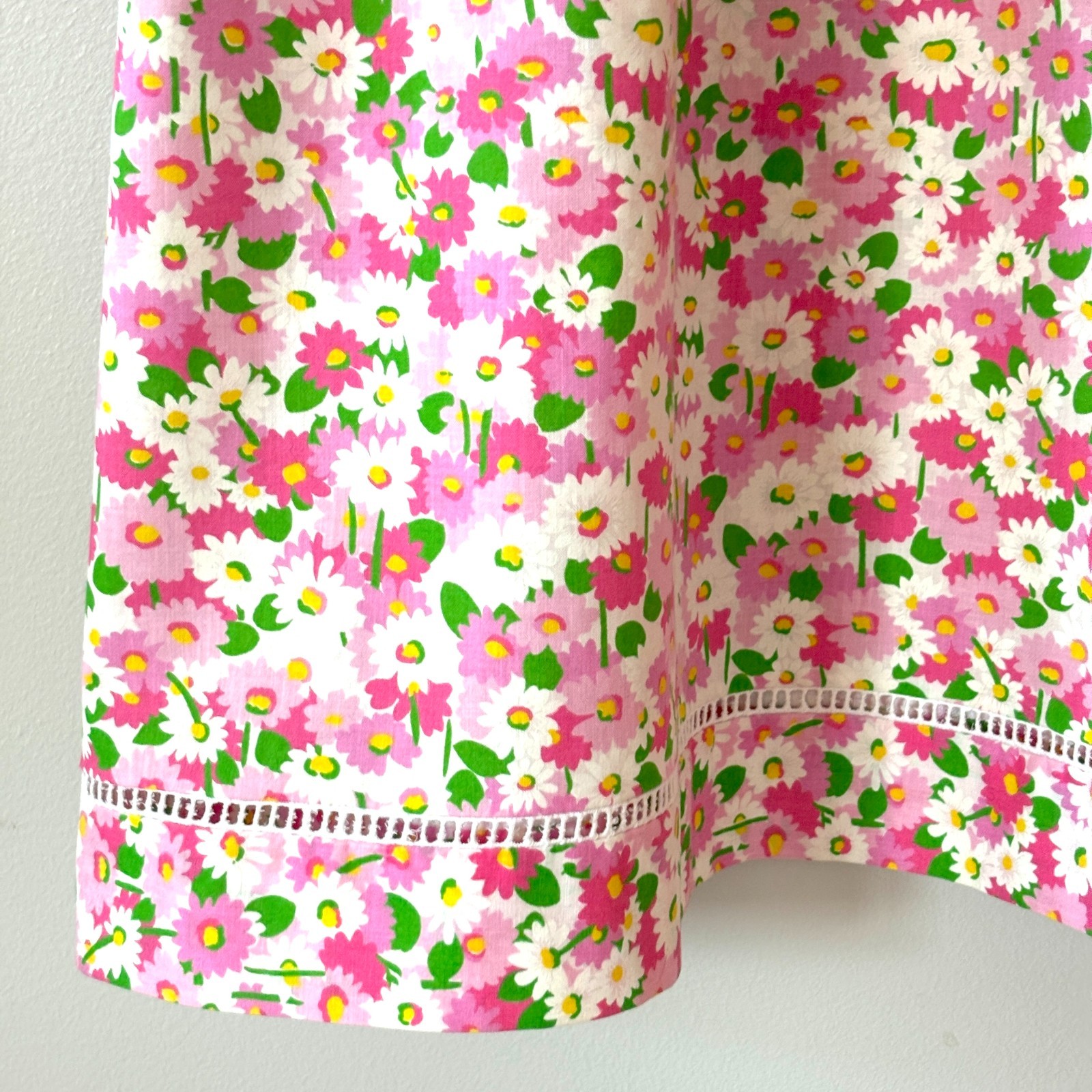 VTG Lanz Originals Pink Floral Dress Cottagecore Dress Sundress sz S/4 DARLING!