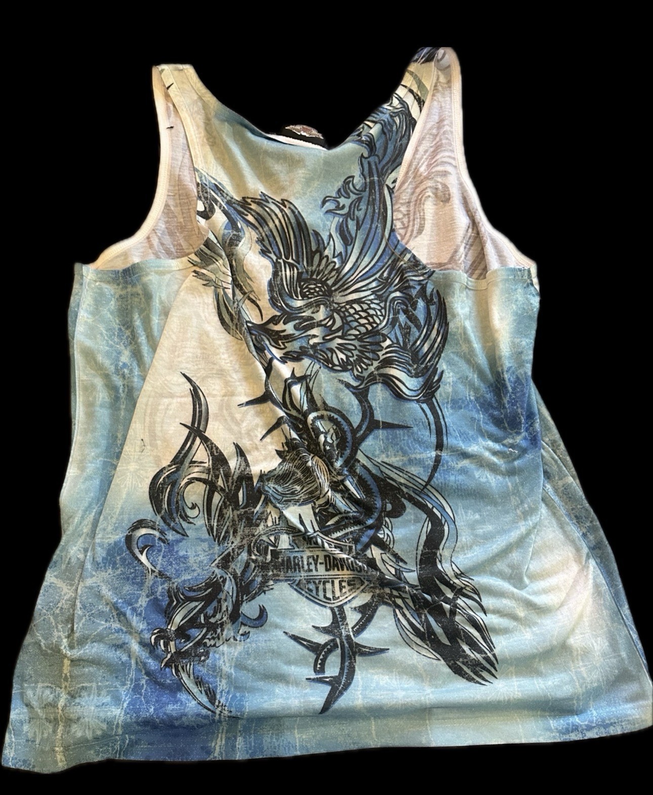 Harley Davidson Motorcycles Tribal Dragon Racer back Tank 2XL Vintage Women’s