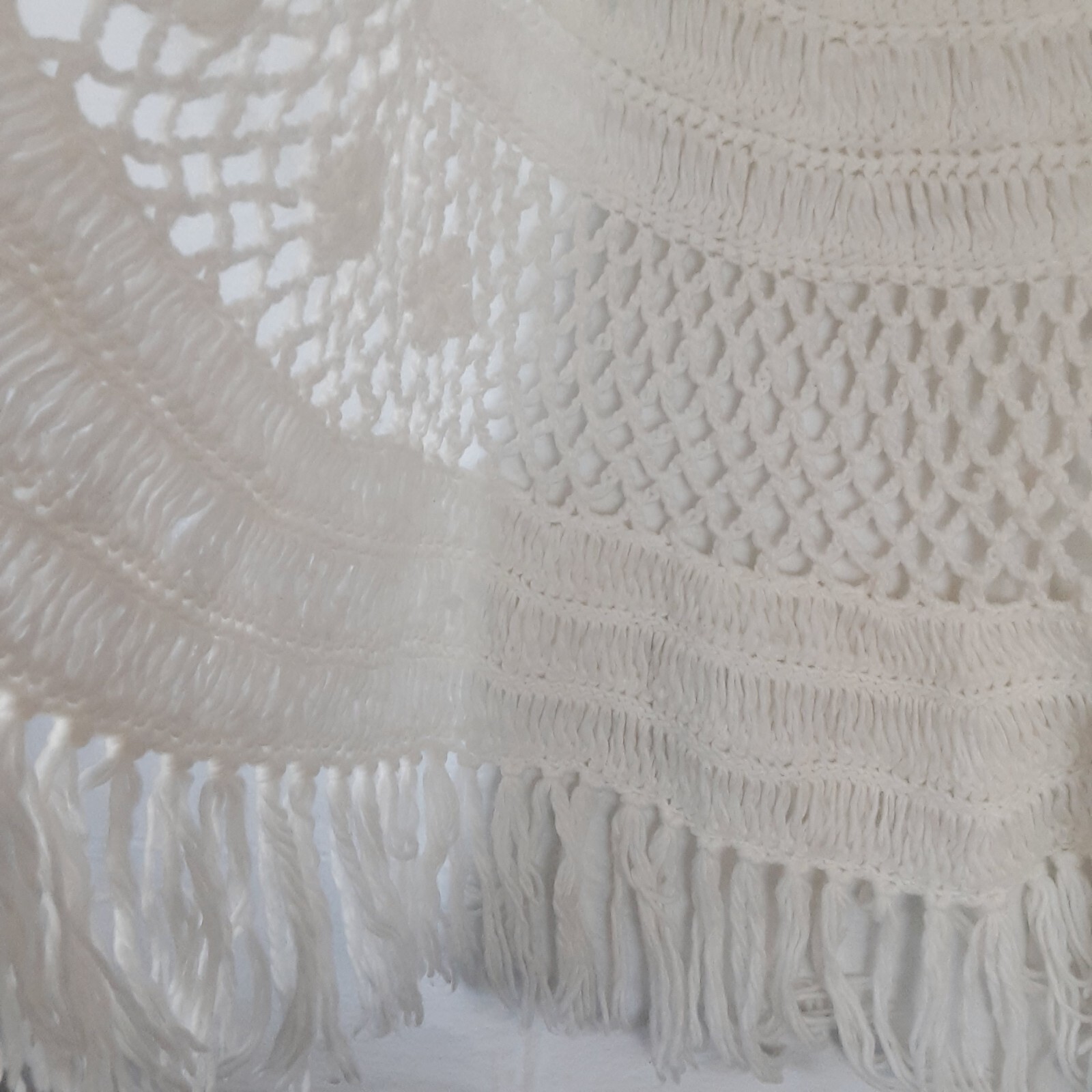Celebritees by Desco Vintage Hand Crocheted Off White Sweater Shrug