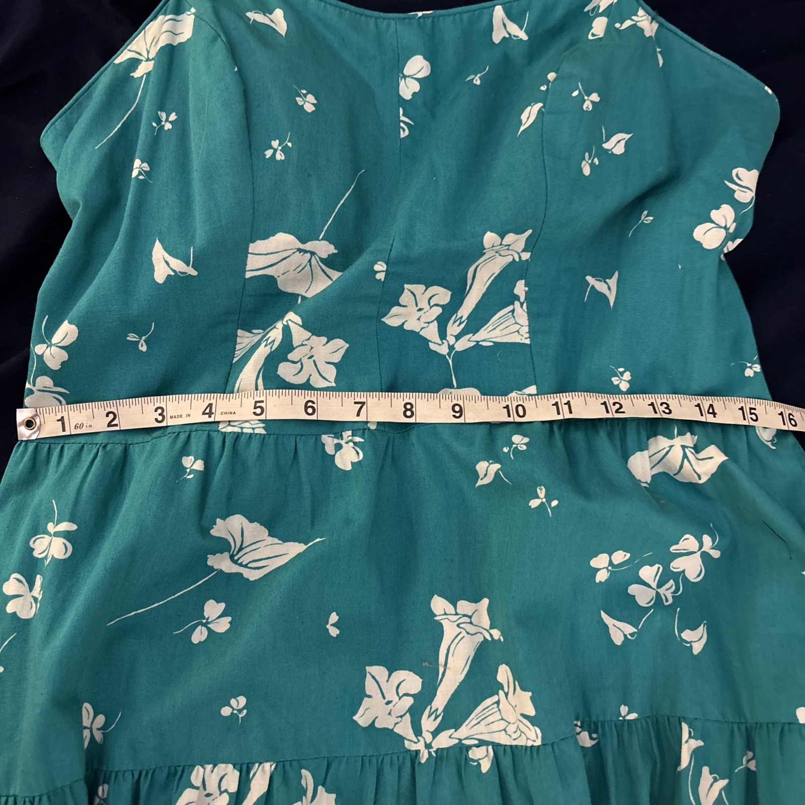 Vintage Dash About Dress Floral Hawaiian Pin Up Housewife Fit & Flare Size 18