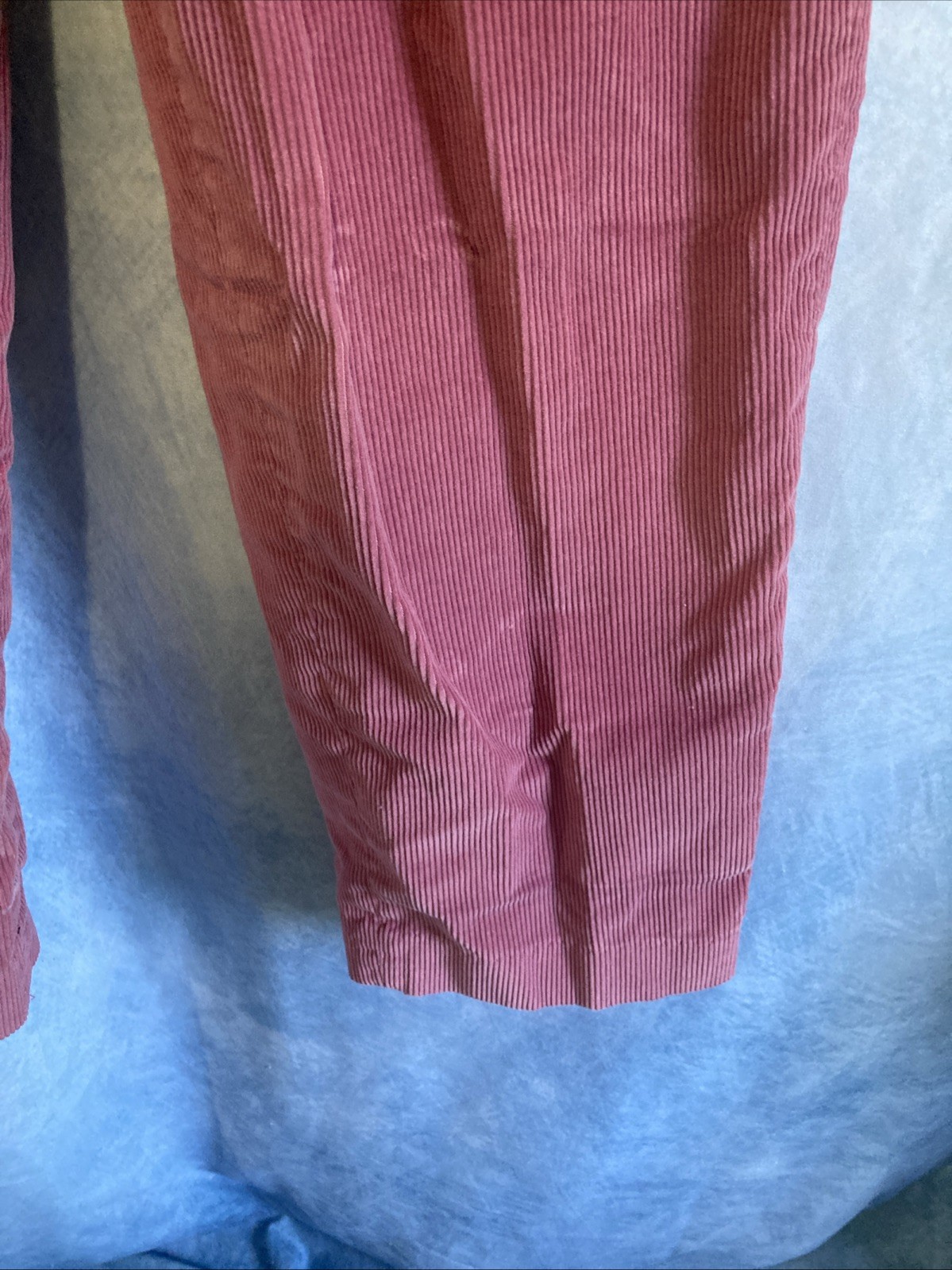 Vtg 80s Palmettos Pink Mauve Corduroy Pants Pleated Mom Trousers High Waist XS