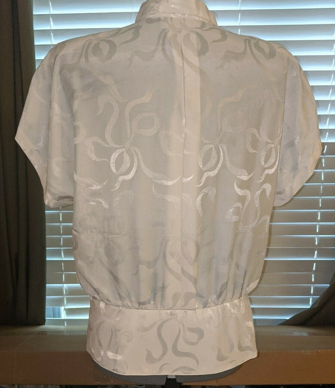 Vintage Shapely Polyester Blouse Cream Shapely Classic sz 14