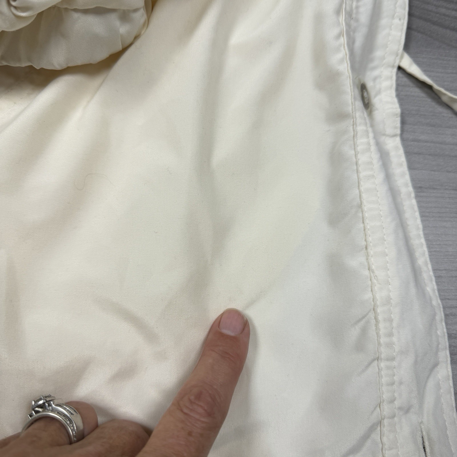 Vintage CS Current Seen Jacket Windbreaker Ivory & Gold Size S