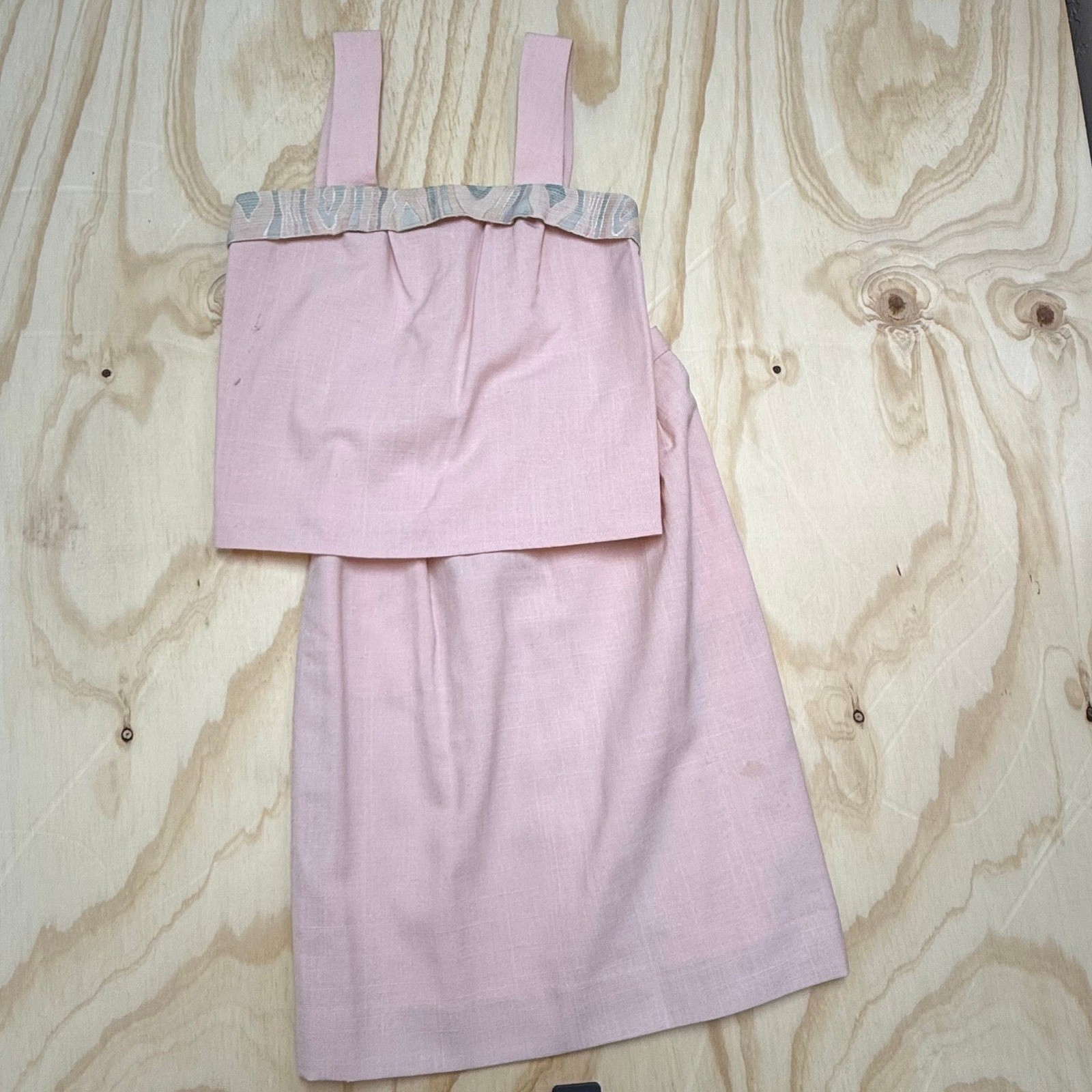 Vintage Kasper for ASL 3 Piece Skirt Suit Set Pink Abstract Jacquard Sz 8 90s