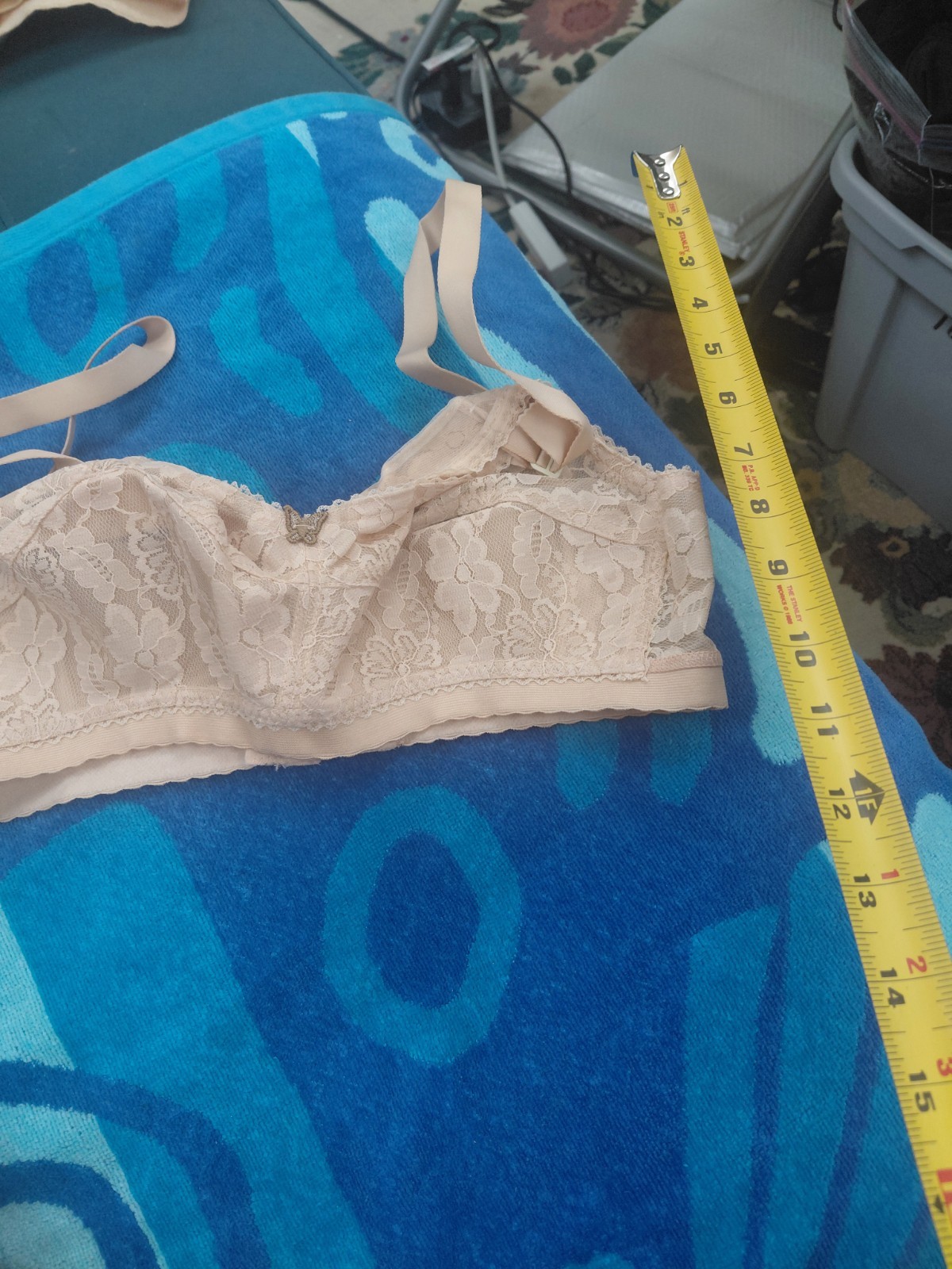 Vintage Lady Cameo Lingerie Bra Size 30DD