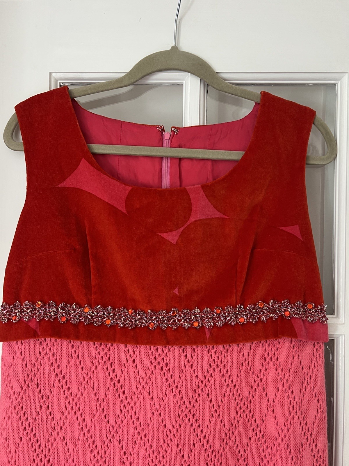 VTG 60’s Embellished Mod Party Dress – US 10 M-L