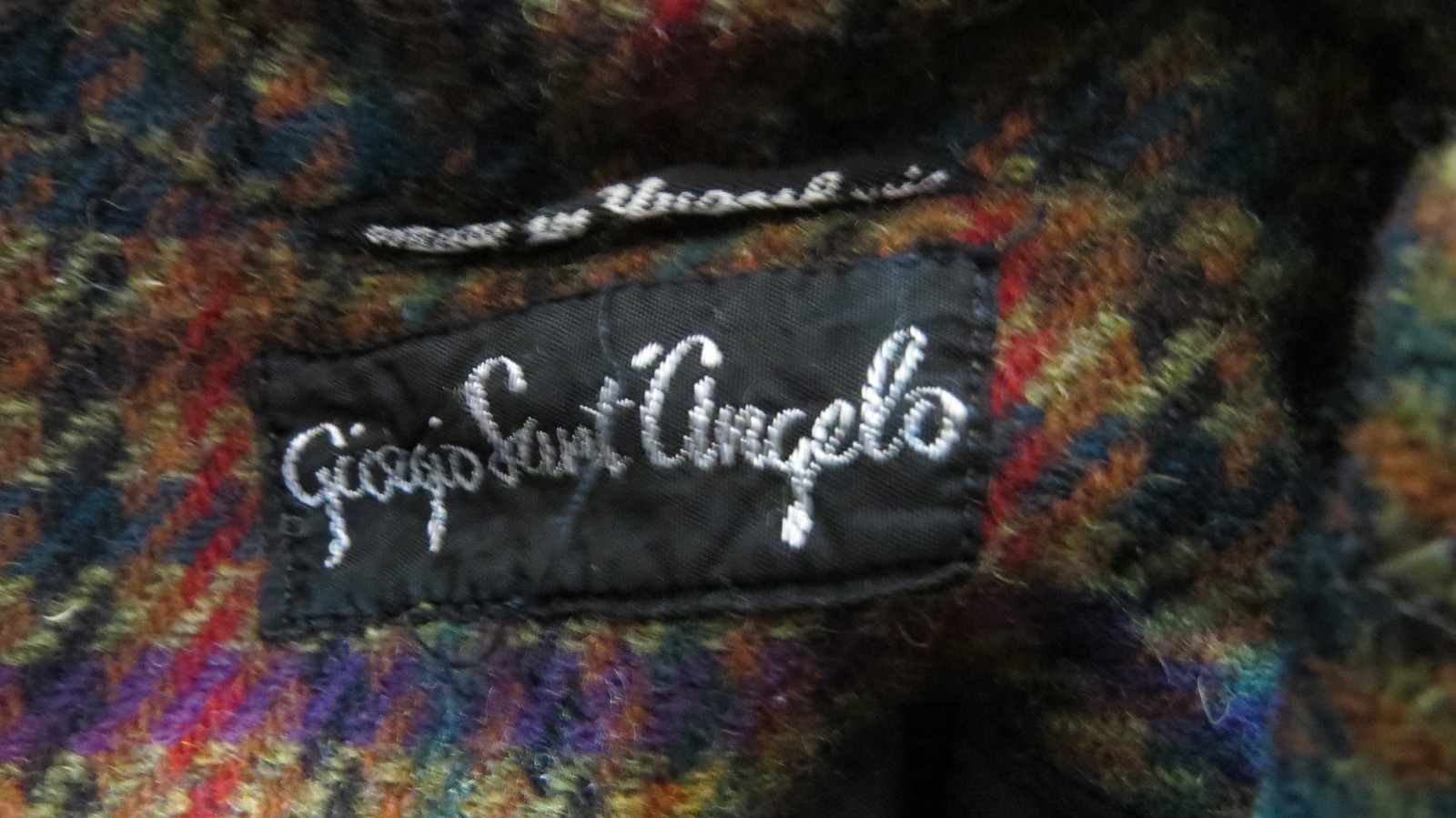 VTG Giorgio Di Sant’ Angelo Collectible Gold Double Breasted Tweed Blazer Small