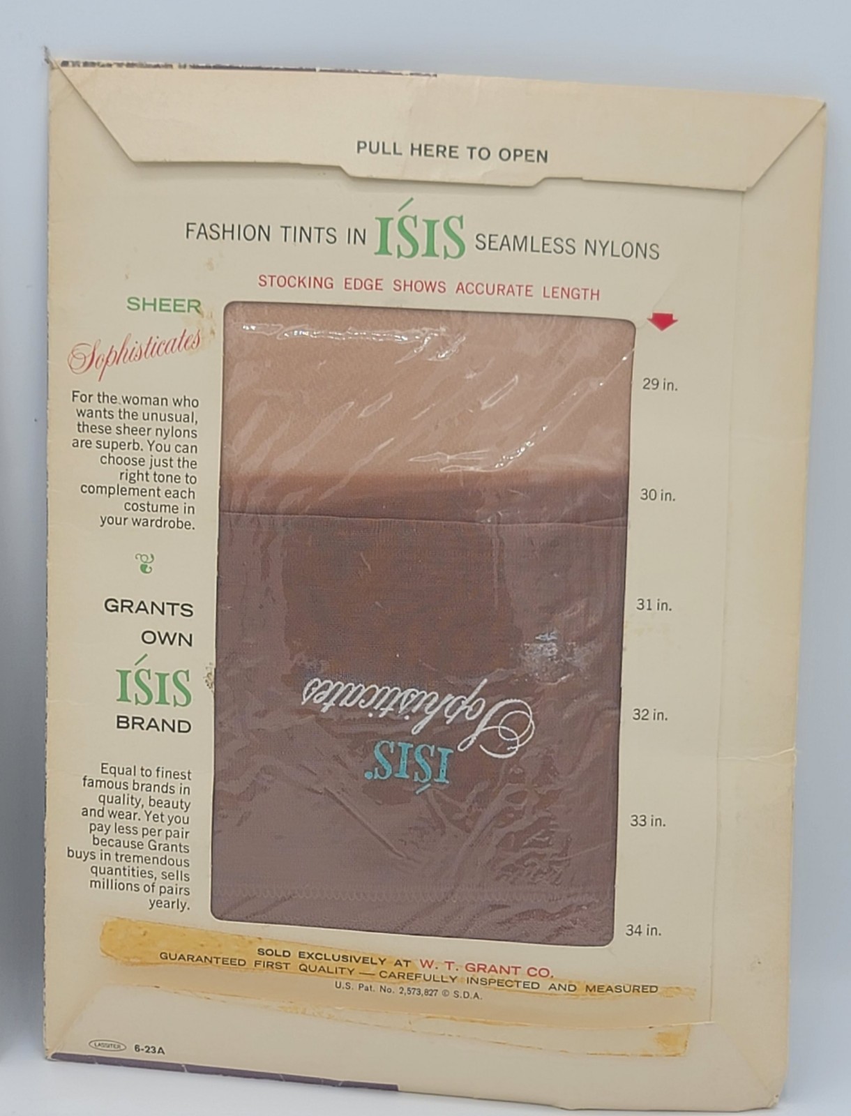 Nylon Garter Stockings 60s, 2 Pair 9.5, Tea Rose & Jetstream, Isis Sophisticates