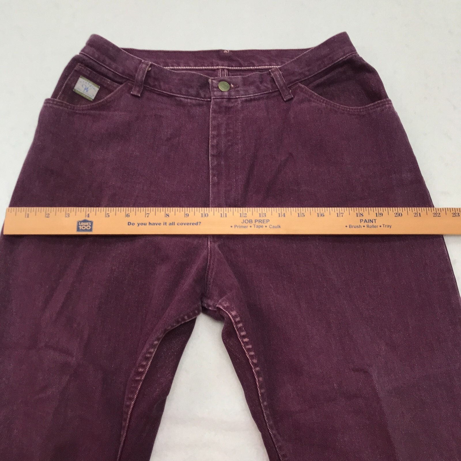 Vintage Wrangler For Her Jeans Womens 16 (30×28.5) Purple Faded Mom Tapered USA