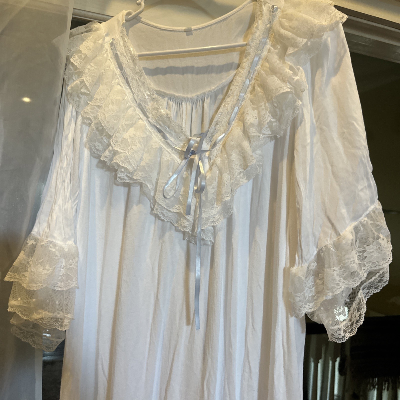 Women NIGHTGOWN 2x Romantic Cottage Core, wedding fabulous lace