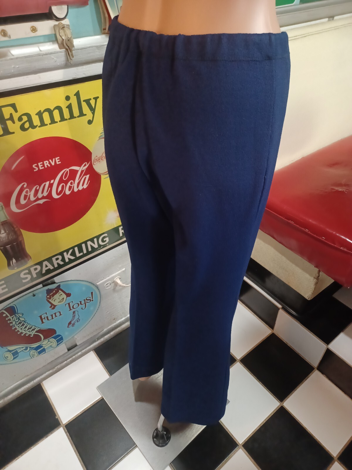 True VTG Mid-century 1960s 1970s Polyester Pant Suit Mod MCM Groovy S/M 60s 70s